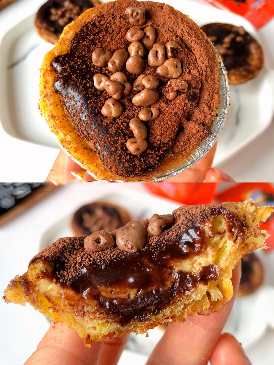 好吃到哭97咬一口会爆浆的巧克力流心蛋挞 6015巧克力控赶紧