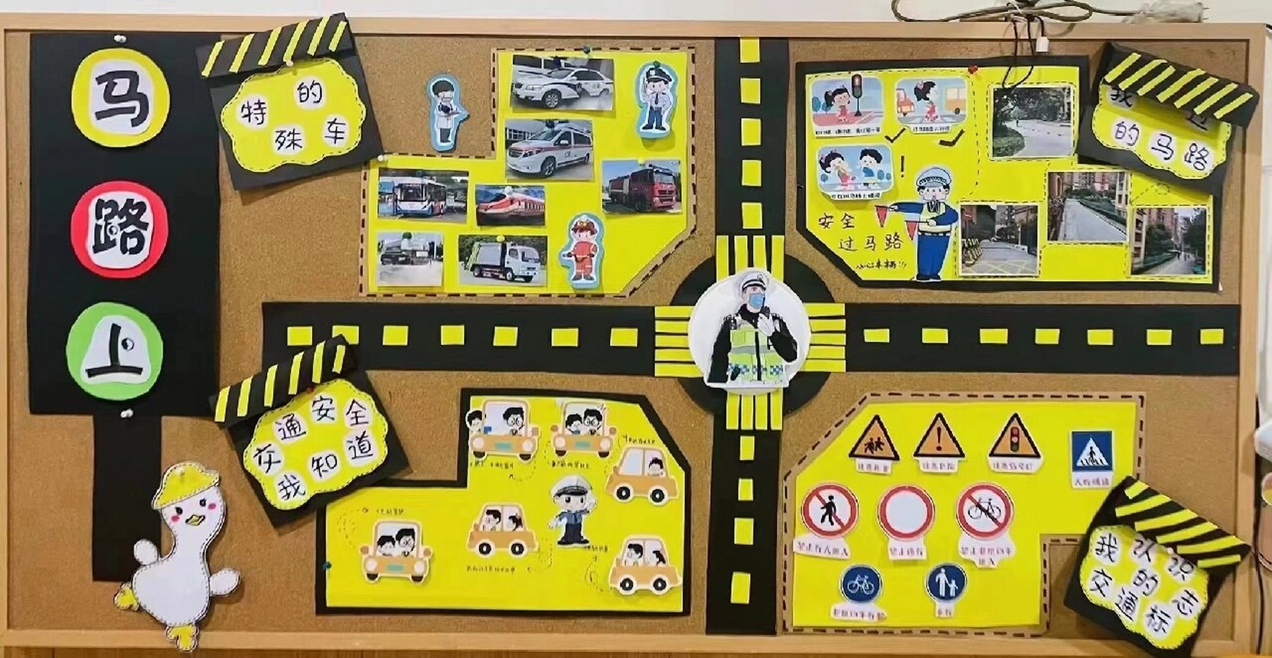 中班主题墙:马路上