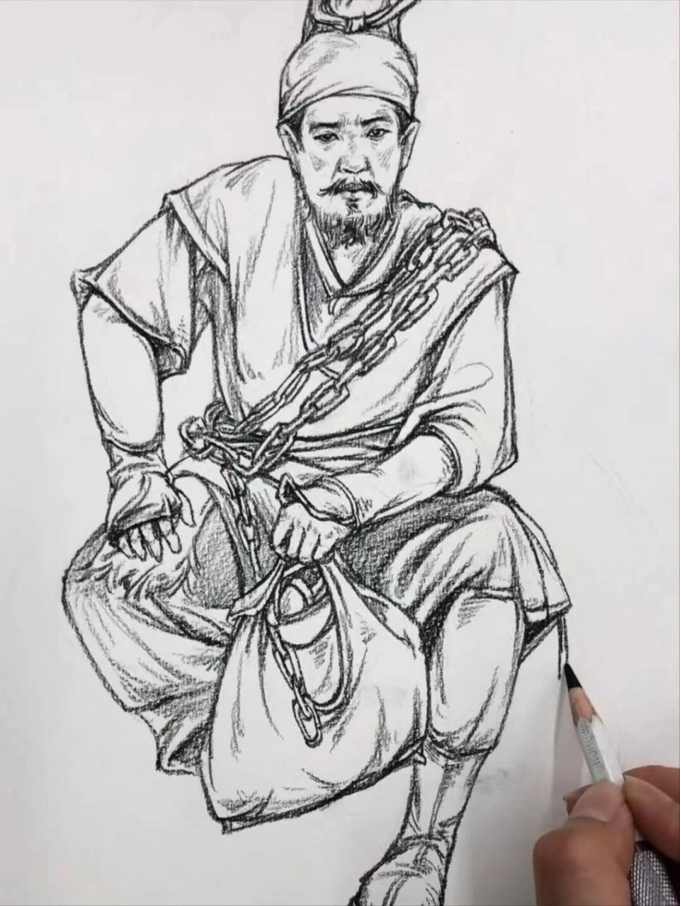 吴用素描图片