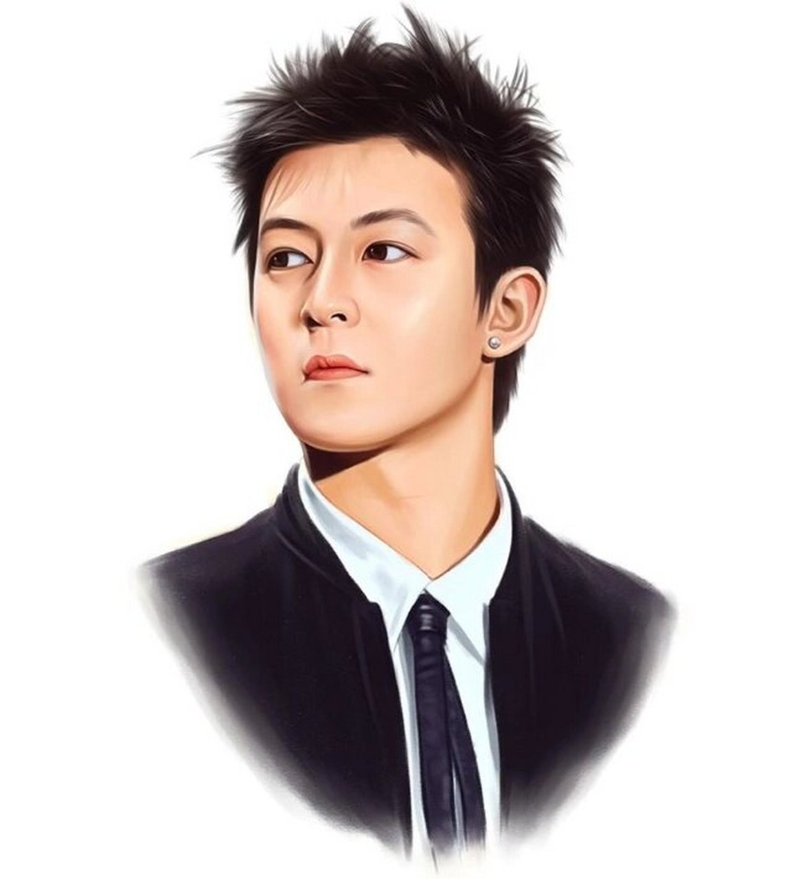 更新这组根据明星照片来画的写实风格头像,明星同款,帅气有型,相似度