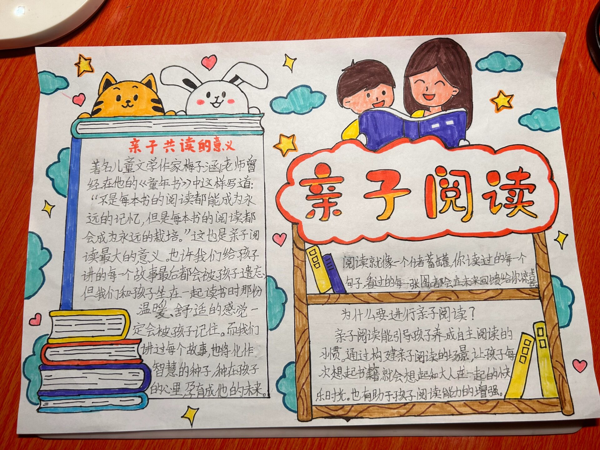 亲子阅读手抄报
