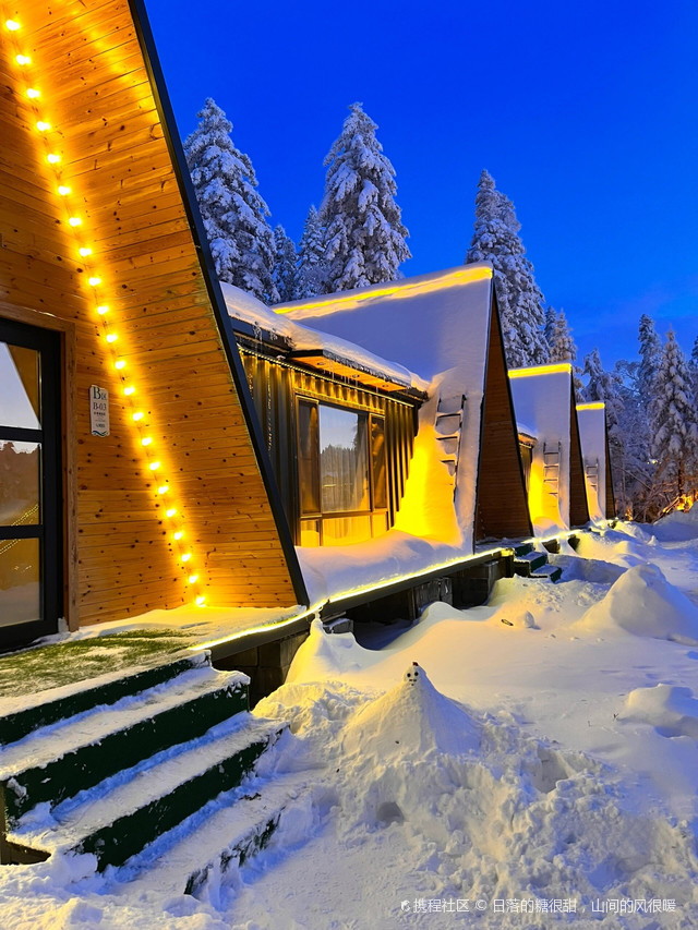 黑龙江老里克湖在北欧森林小木屋悠闲自得