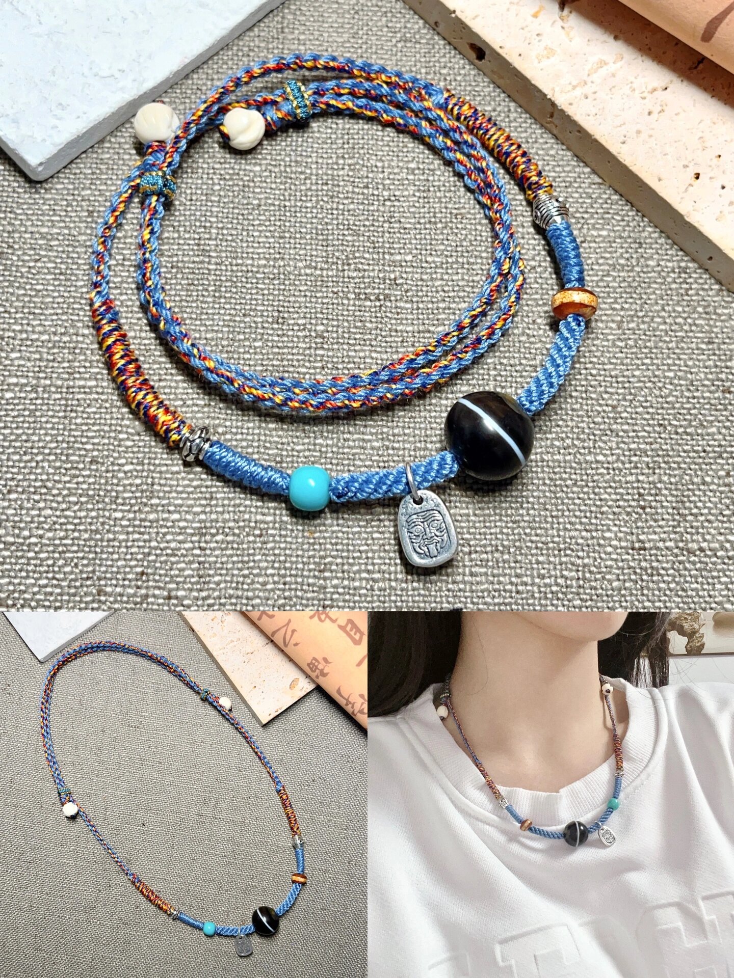 「天珠锁骨链」藏式风77百搭款0699