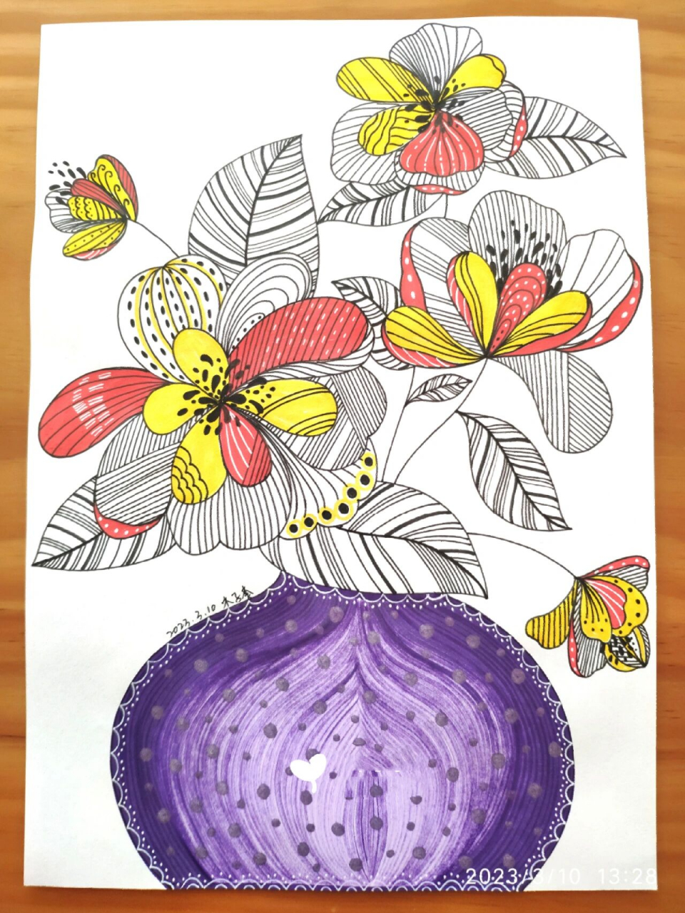 创意装饰画/线描103 手绘最怕什么?画一半儿彩笔没墨了!