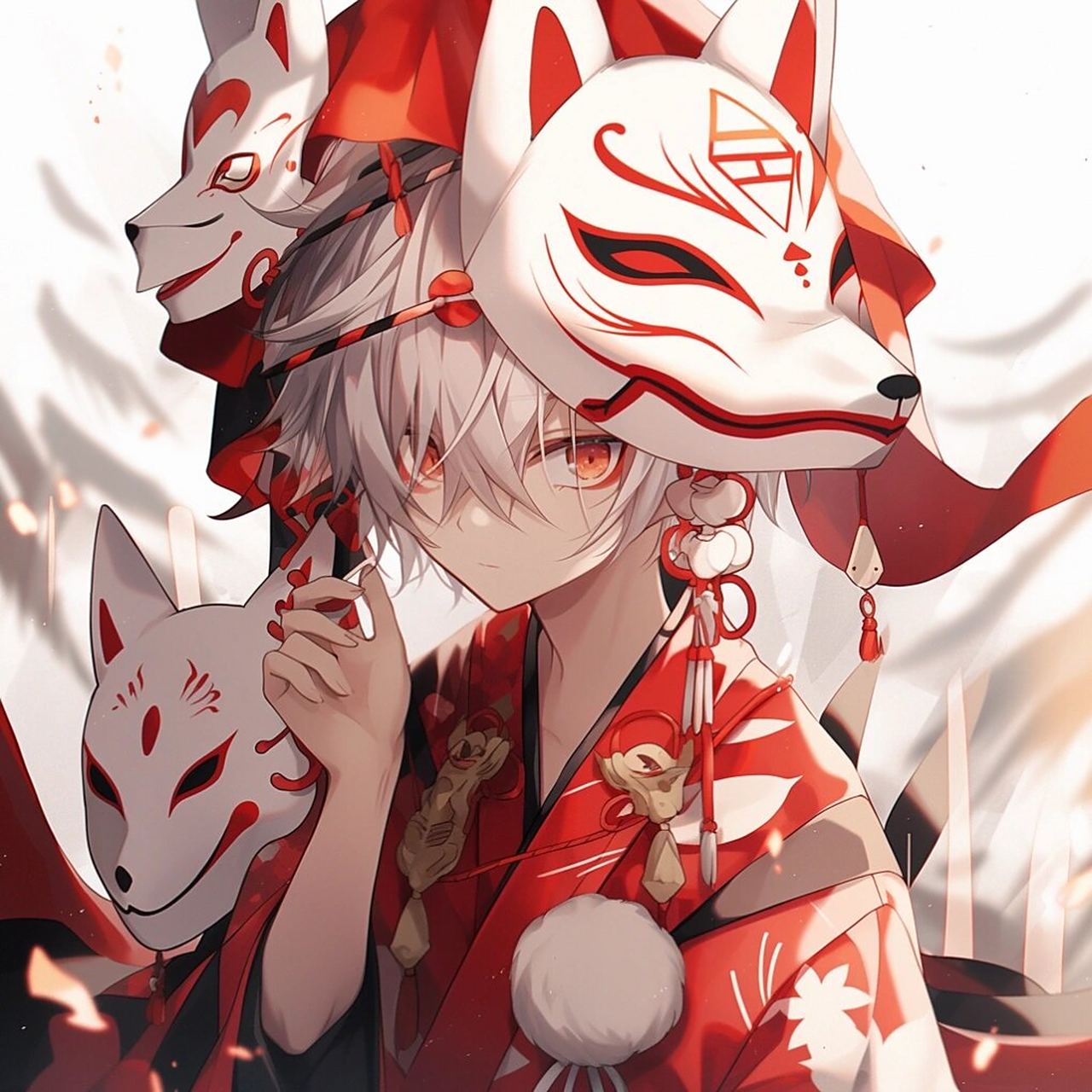 嘘——是魔法还是诅咒~狐狸面具男生头像第二弹登场!