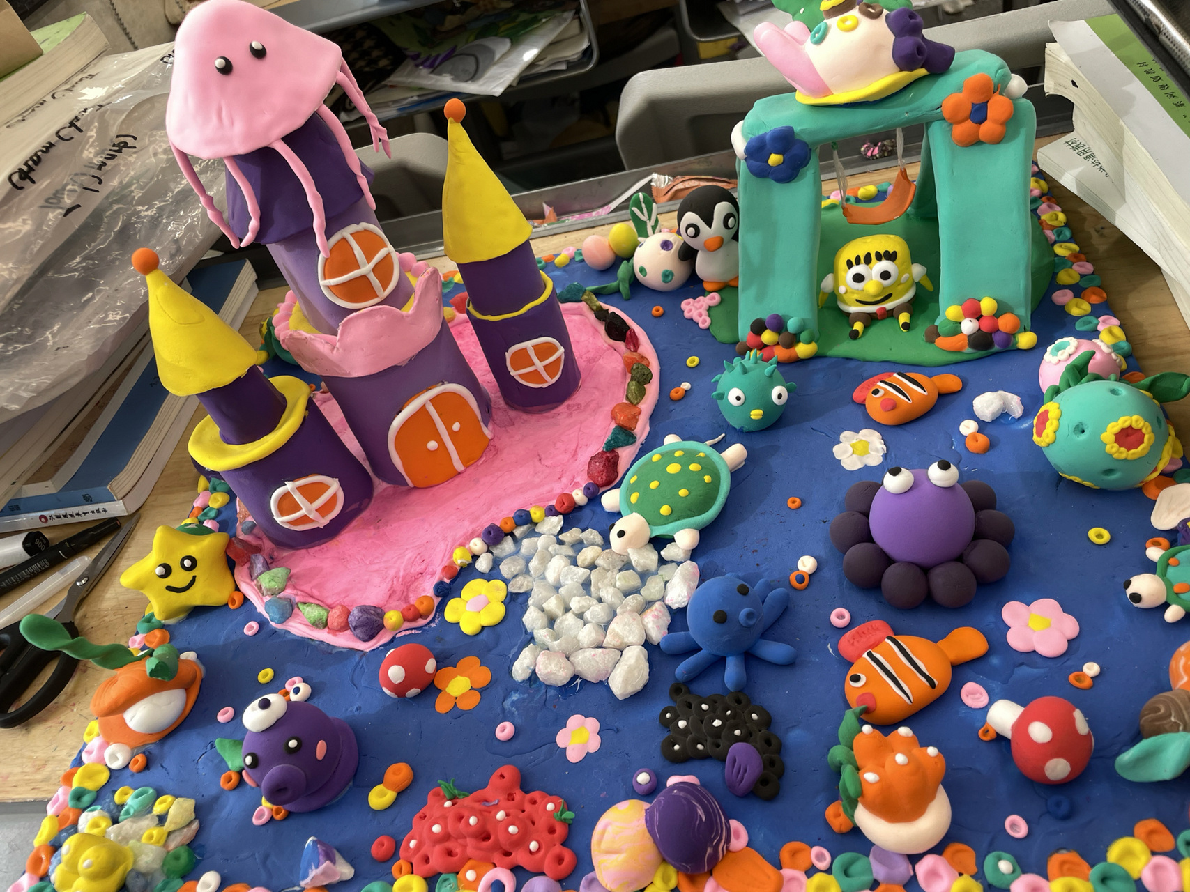 海底世界主题 超轻黏土幼儿园环创手工幼教 海绵宝宝派大星学生的最爱