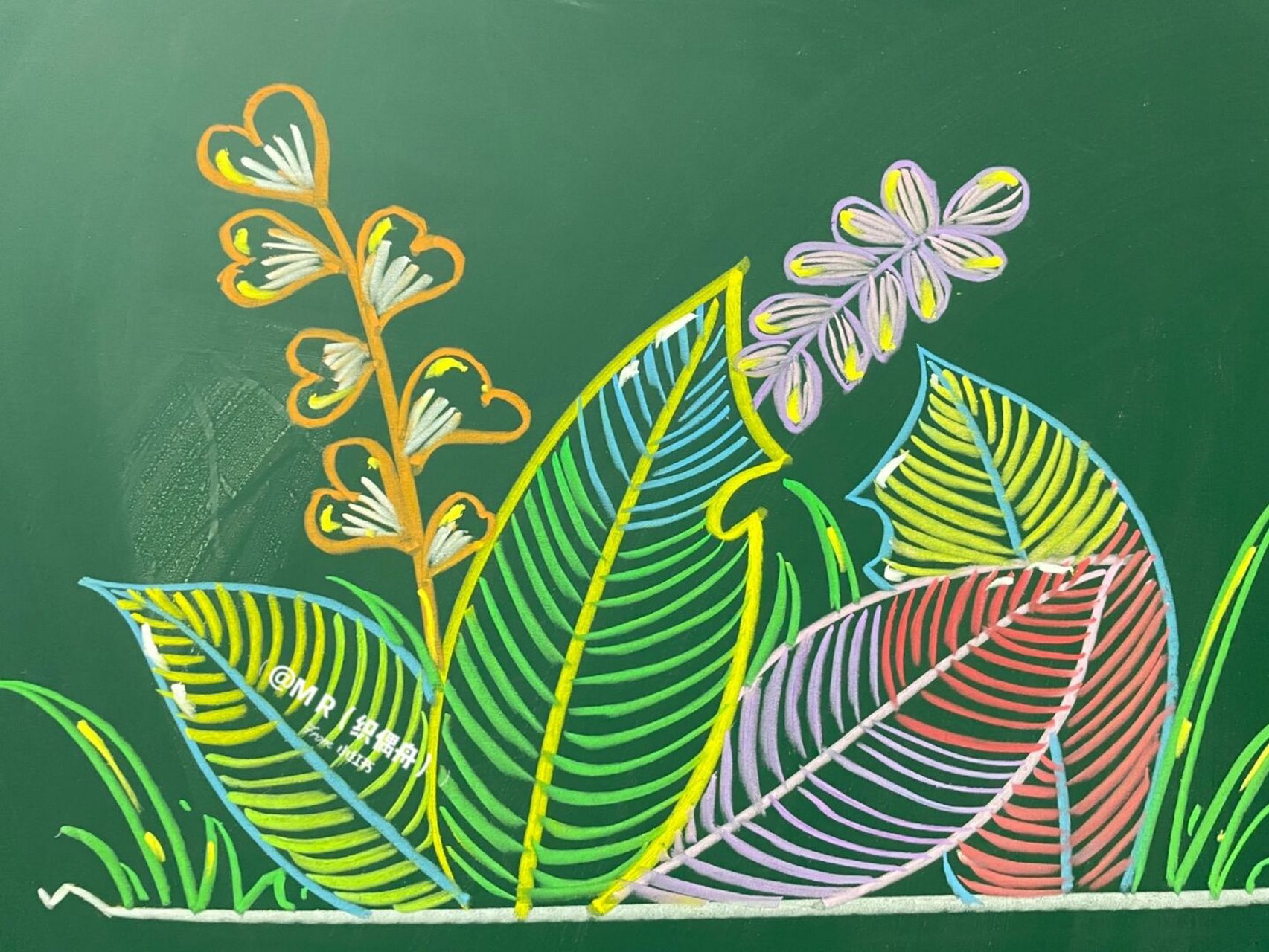 粉笔画(黑板报小素材) bbq了   疫情被封了   更不上日程了   只能来