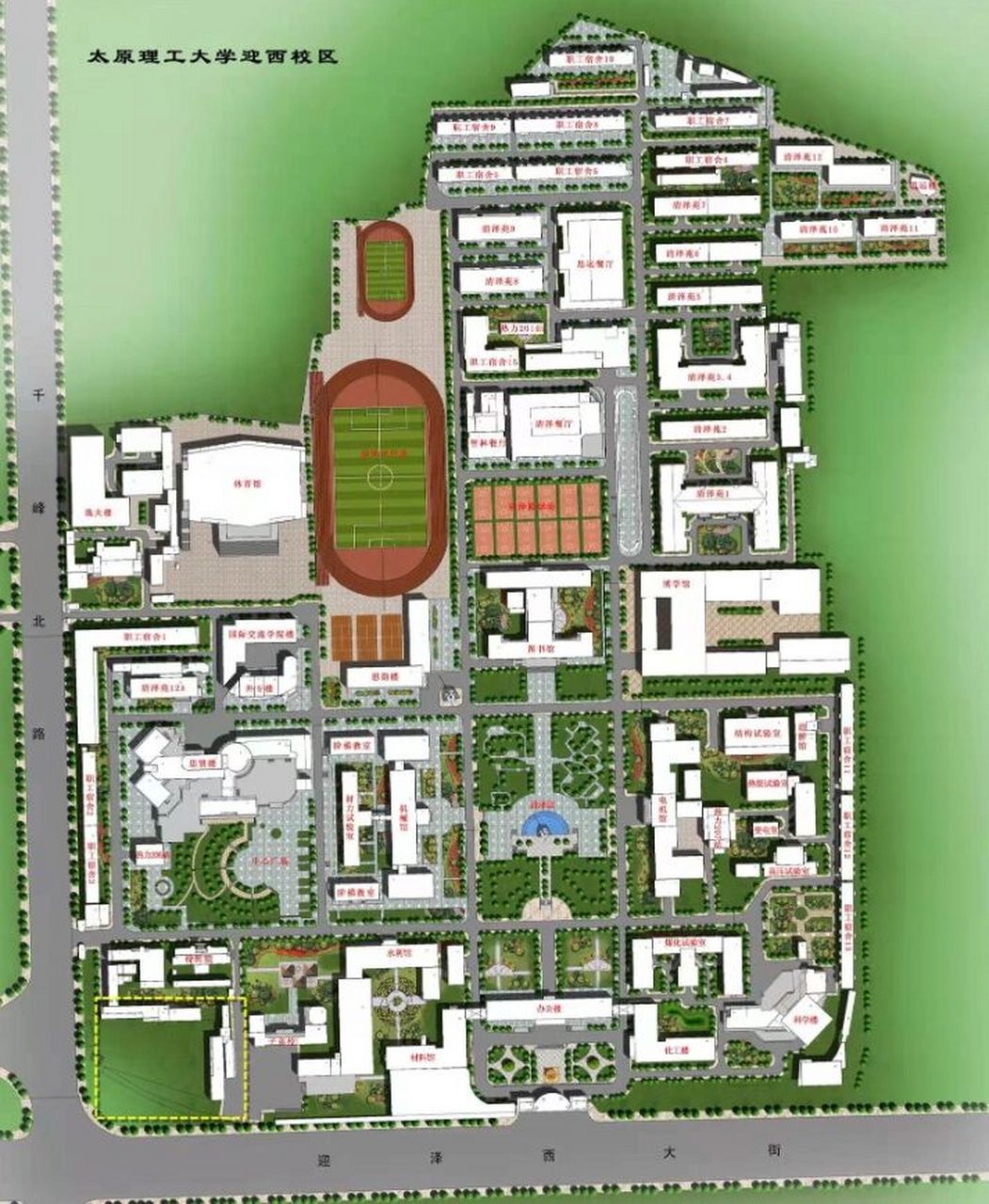 太原理工大学|迎西校区 太原理工大学 迎西校区地图