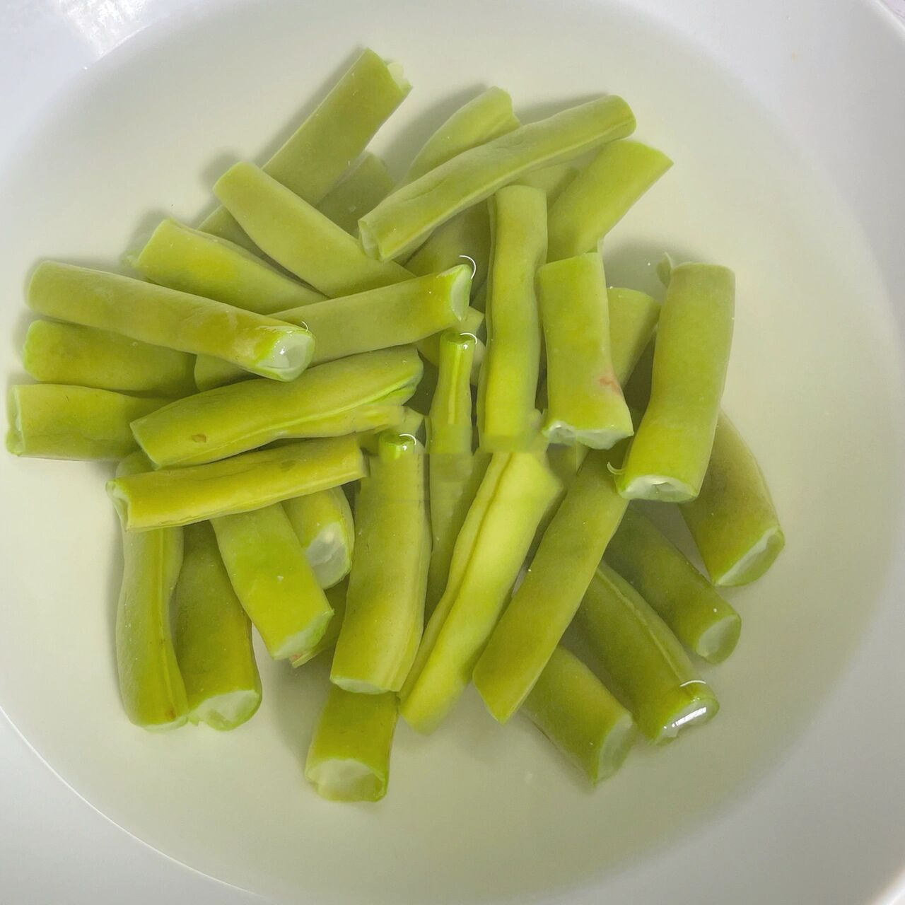 清水煮四季豆真是巨巨好吃呀 白水煮四季豆 11566把四季豆洗干净