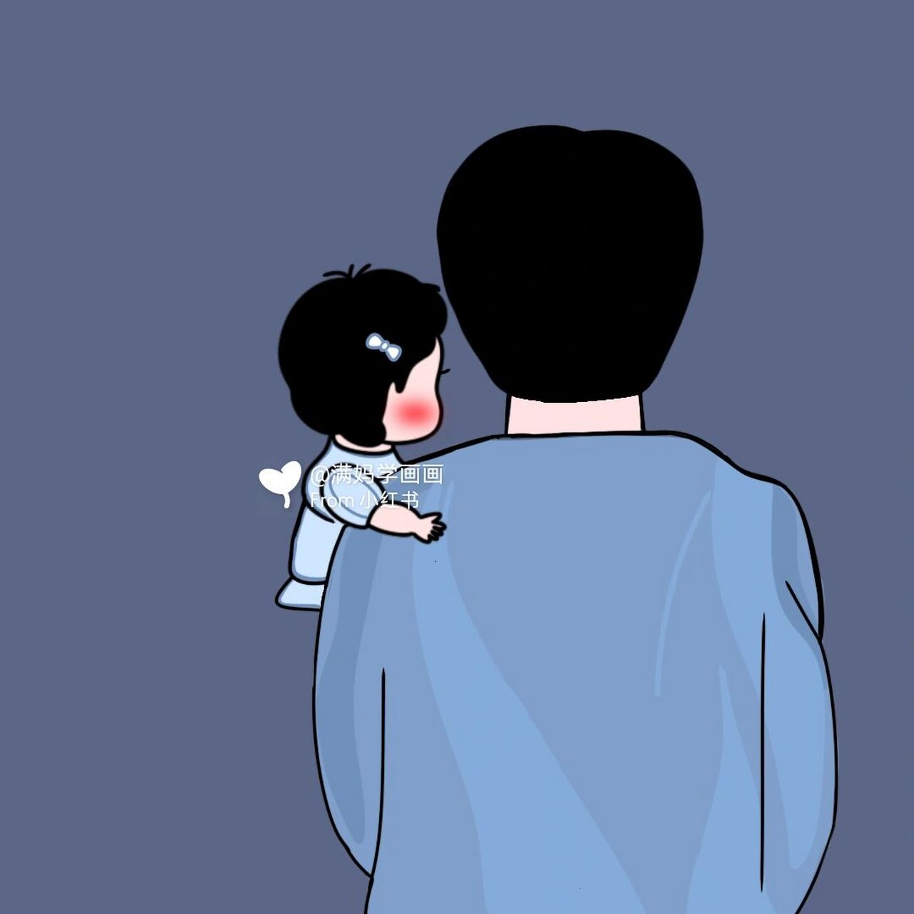 愿你们两个拥之则安,伴之则暖#procreate# #亲子