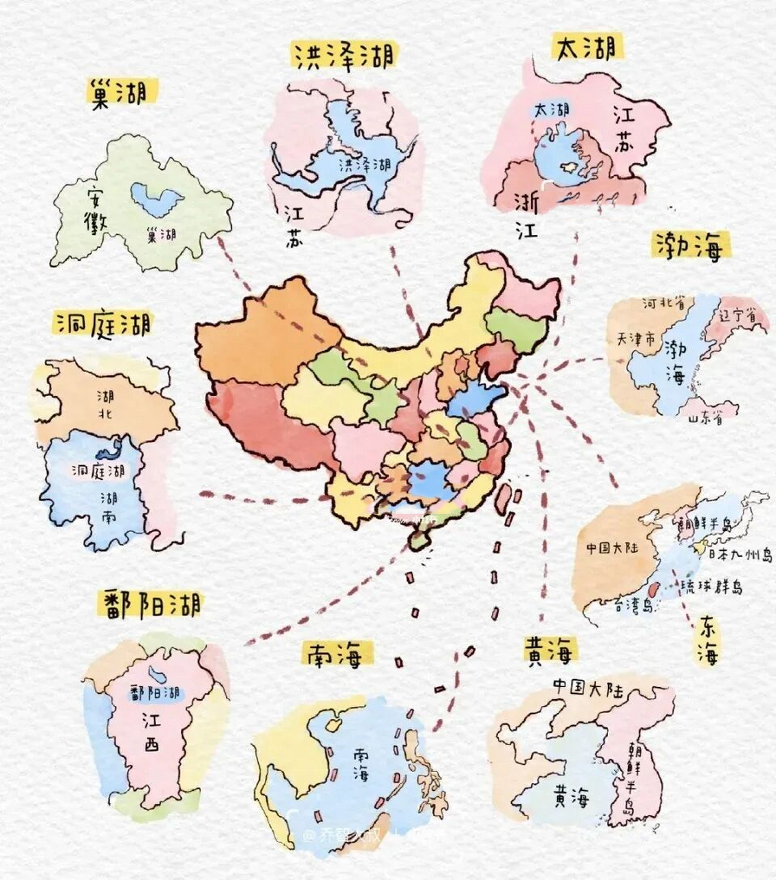 一张图看清我国的五湖四海