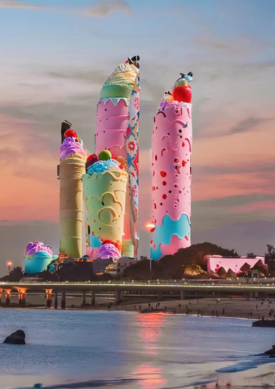 没想到厦门人也有自己的地标冰激淋,这马卡龙色系的鼓浪屿,园博苑