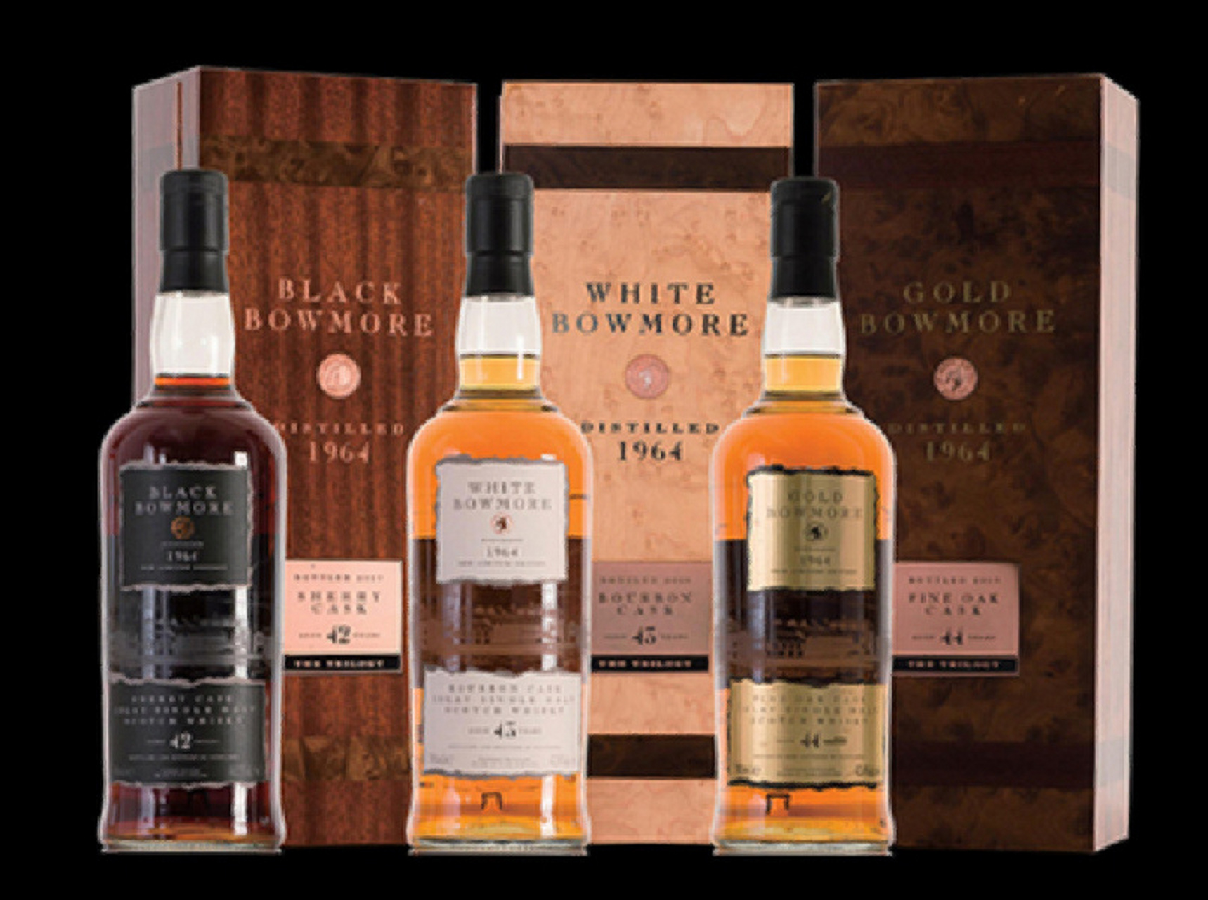 1964 单一麦芽威士忌 black bowmore 1964 single malt whisky 酒精