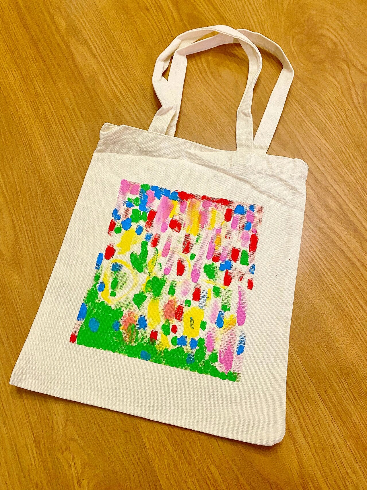 超简单的手绘点彩环保袋