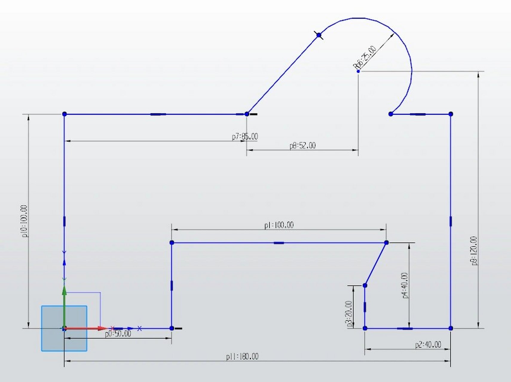 ug初学者练习草图第一天 ug nx12学习打卡第一天,熟悉基本草图绘制