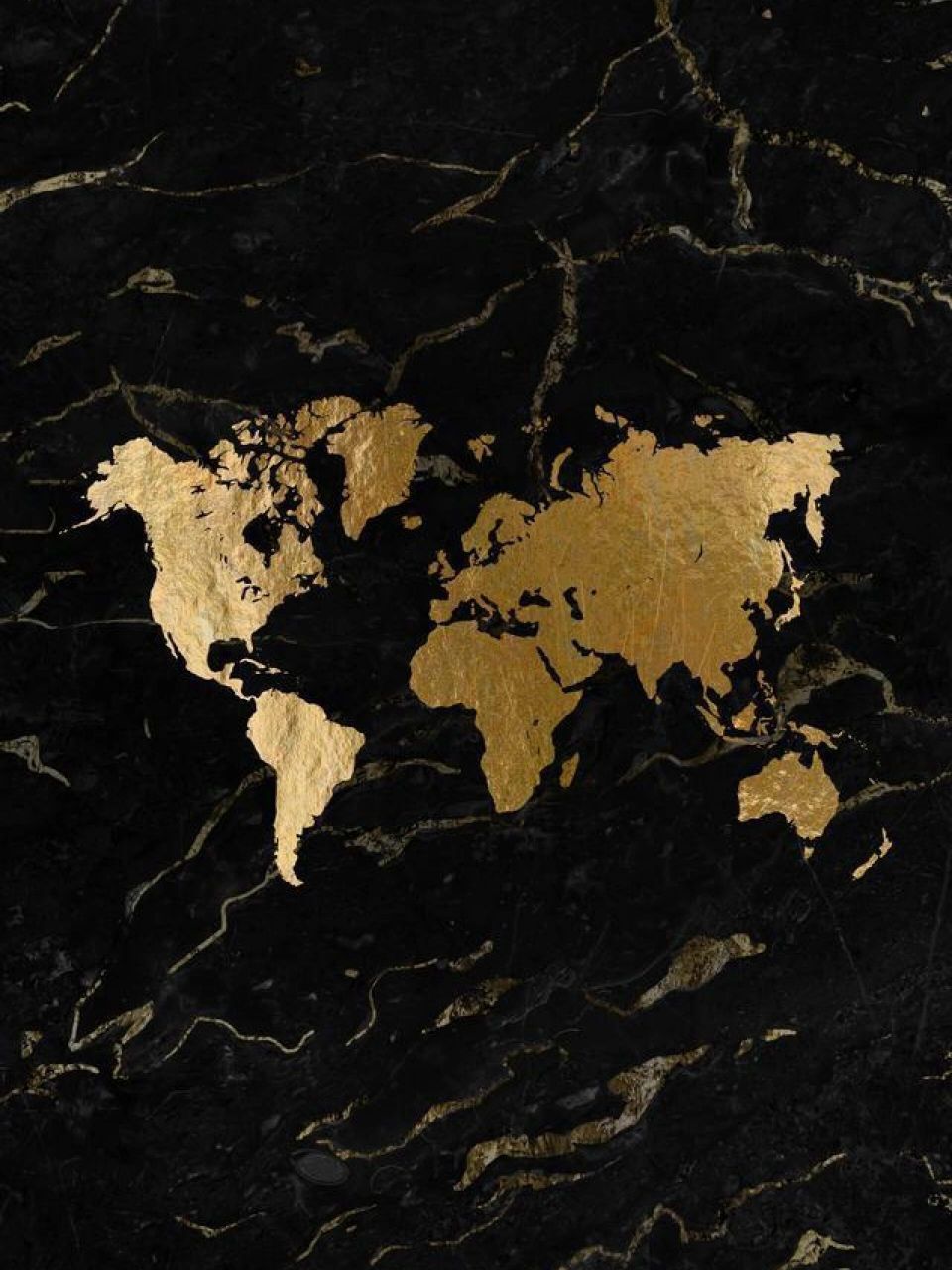 手机壁纸·高级感黑金(地图) 黑暗就在身边.