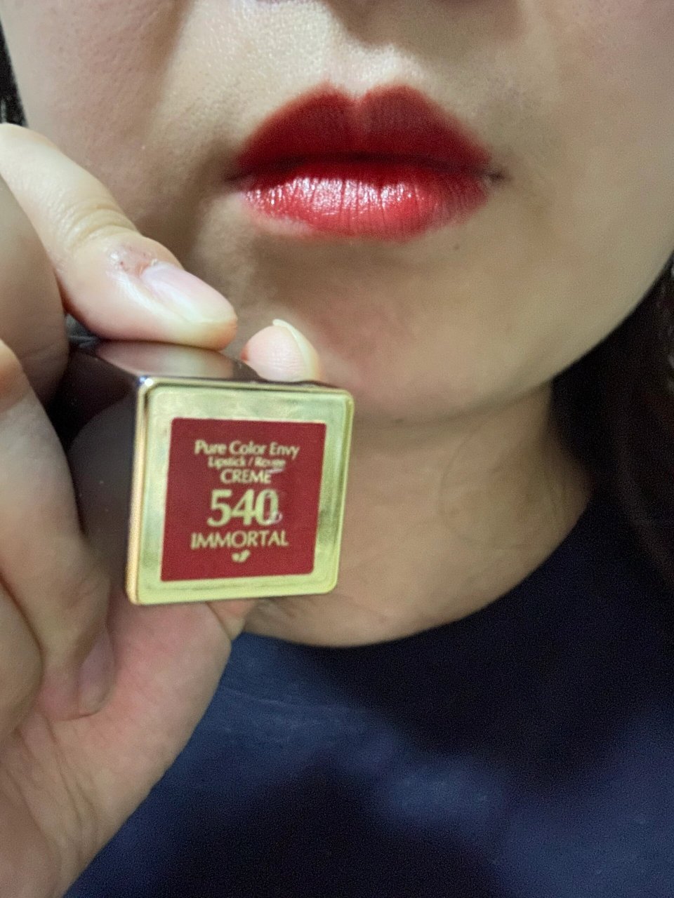 冷门囗红,打卡雅诗兰黛口红540,纯素颜无滤   这个雅诗兰黛口红540