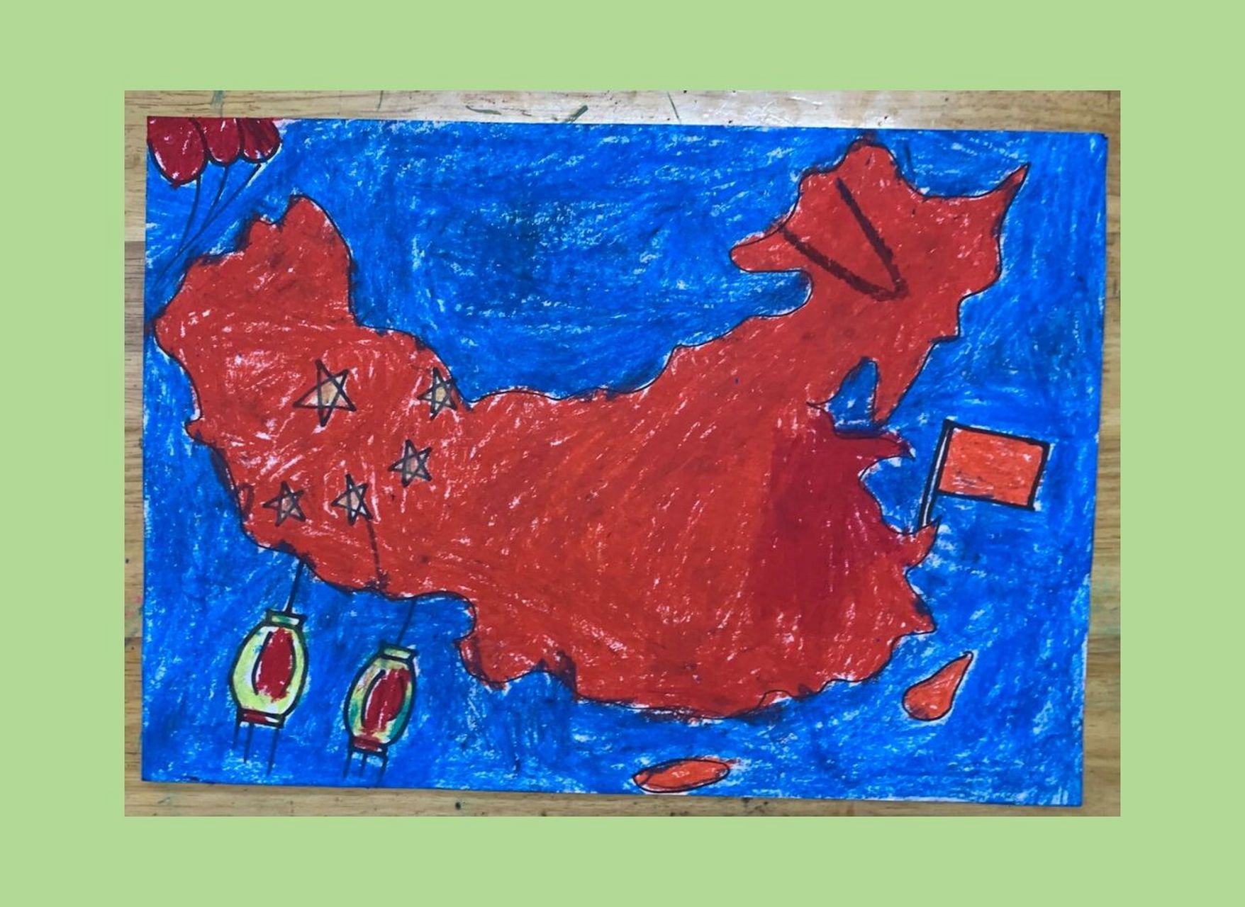 幼儿创意美术🎨《中国地图🇨🇳》