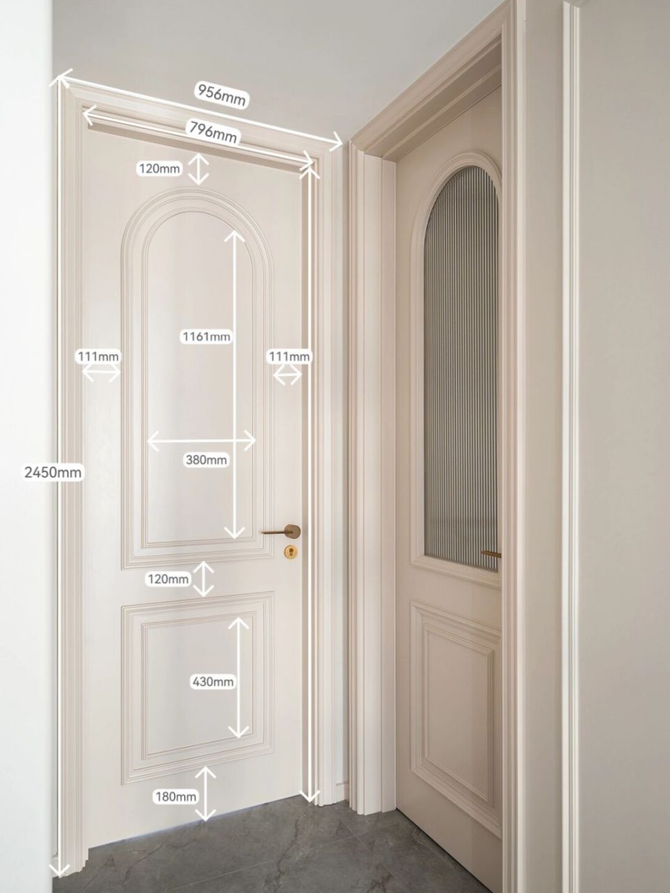 被问爆的97奶油质感法式房门,尺寸图来啦 之前跟大家分享了【塘溪津