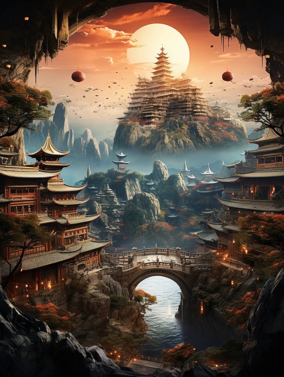 太美了,难道这是传说中的昆仑山玉虚宫?