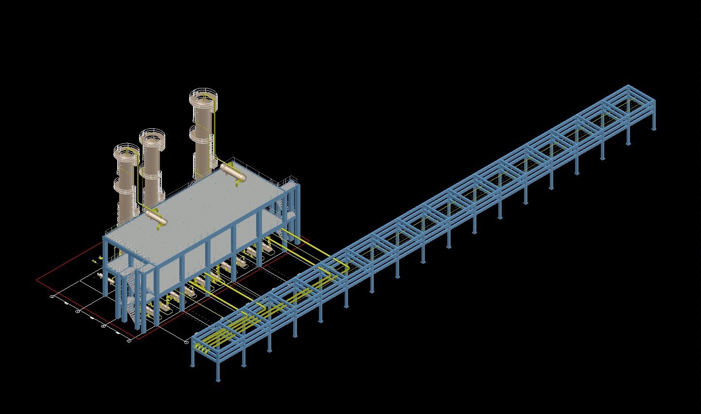 车间三维配管,厂区布置图
