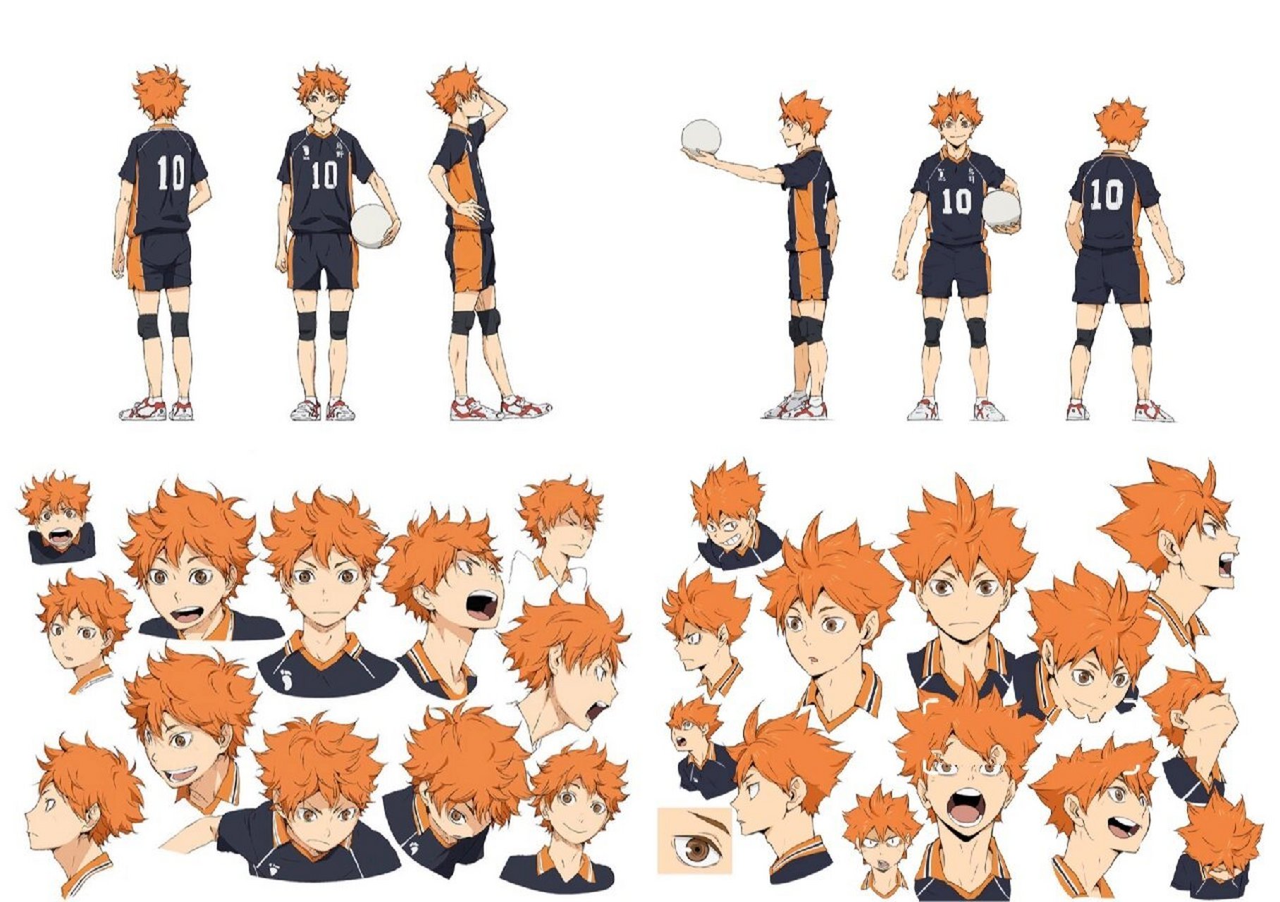 分享一下排球少年人设图 不得不说,画风变化有点大啊