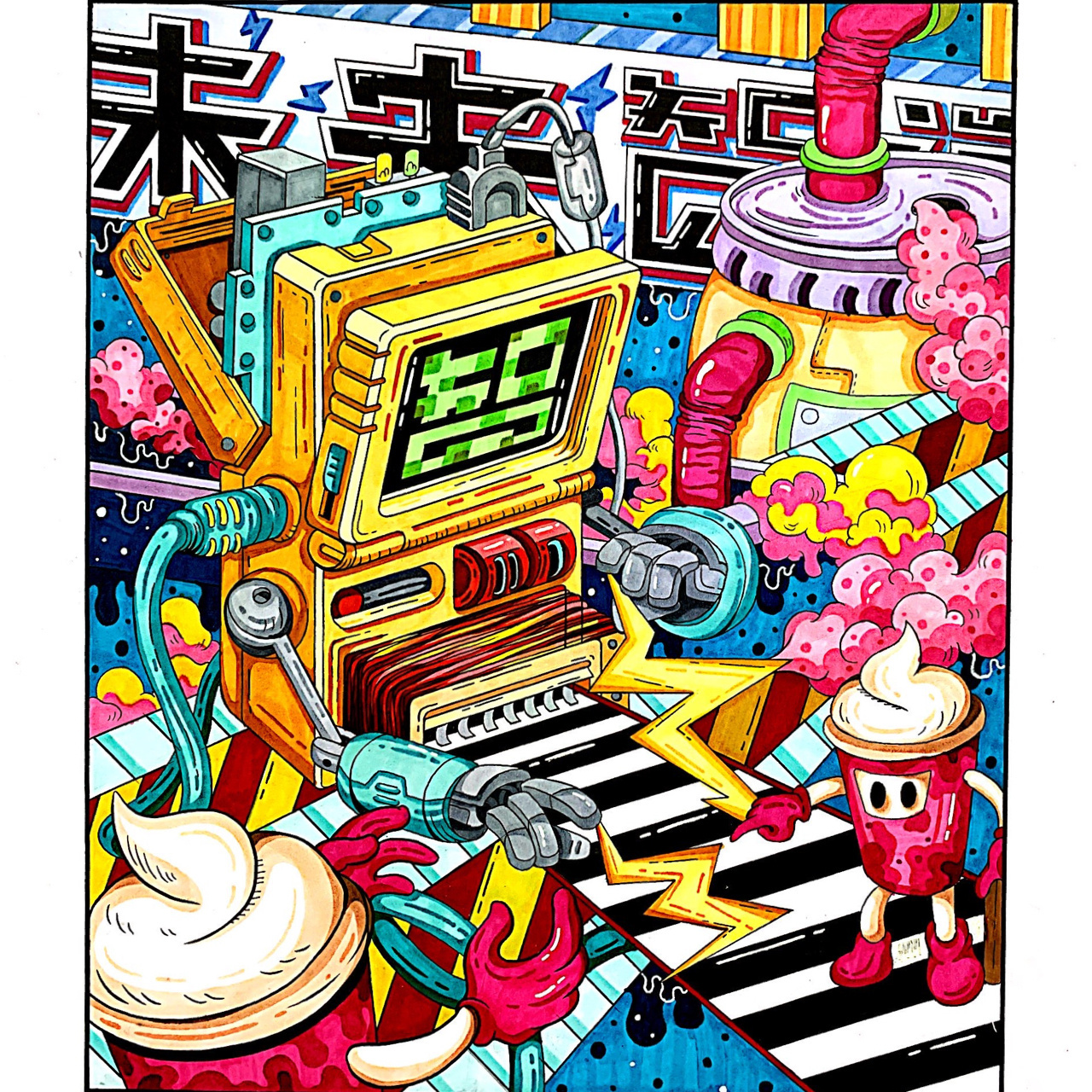 浅画一下现代科技类 最近收集了很多小素材 拼拼凑凑就是一张大素材啦