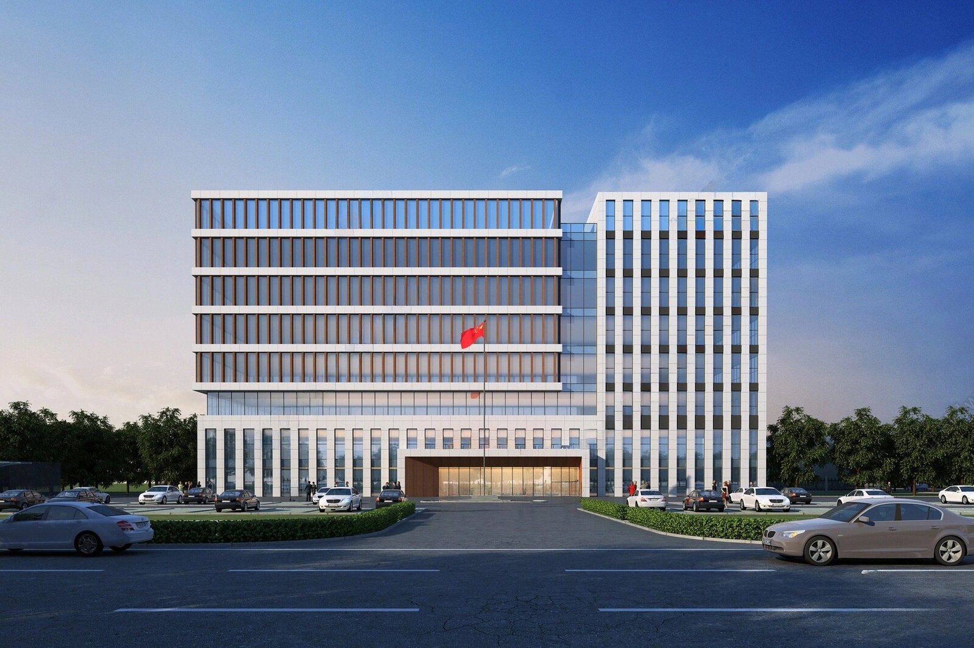 机关办公大楼效果图设计 机关大楼效果图设计,办公大楼效果图设计