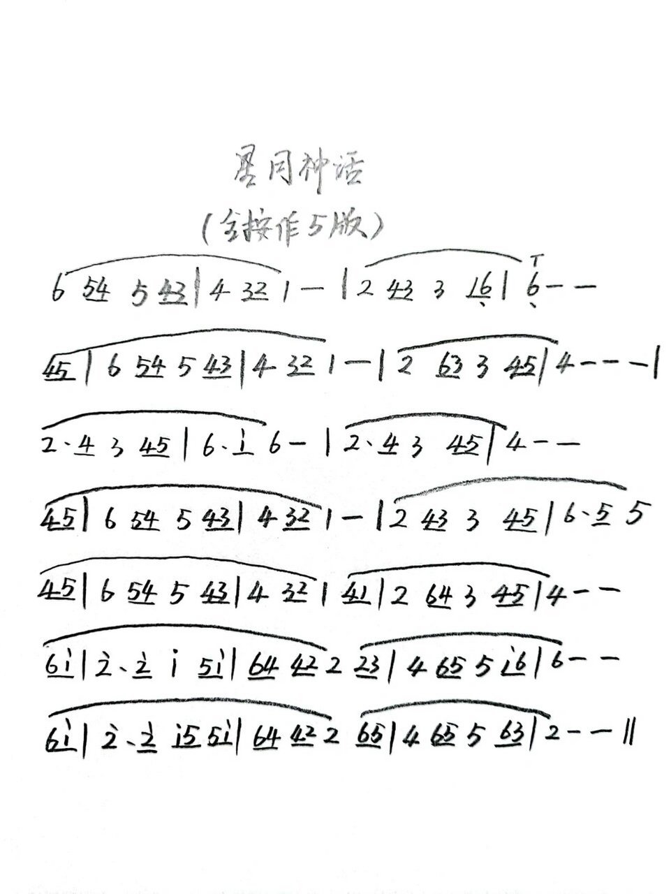《星月神话》全按5指法翻译谱 欢迎喜欢笛子的同学加入我们,一起学不