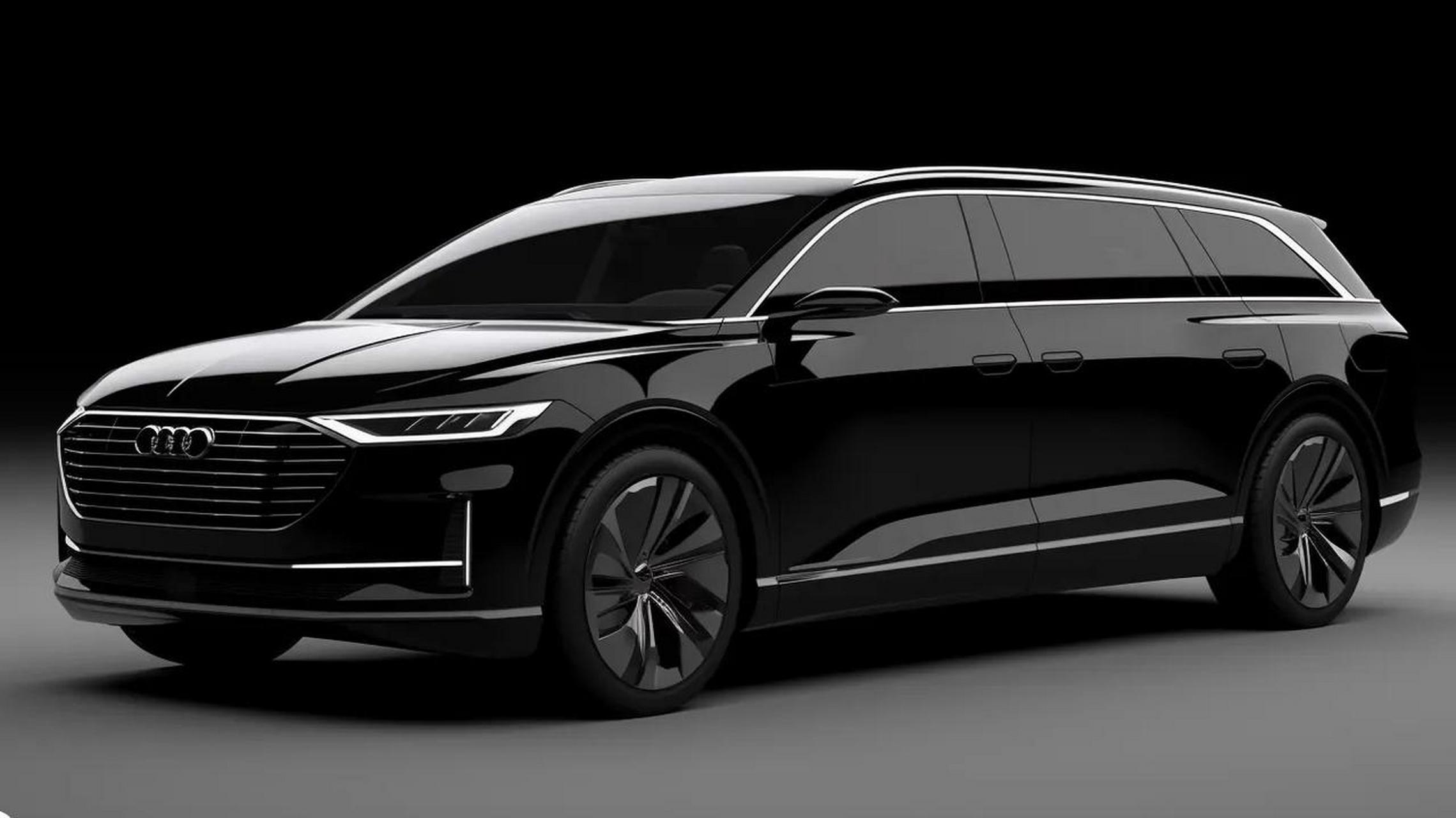 奥迪豪华商务车7座mpv 车型惊艳亮相.(图片均为虛构)