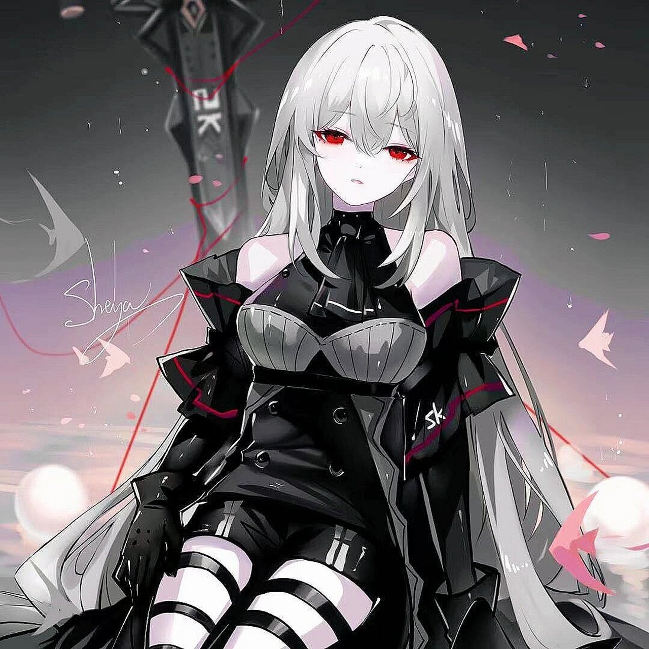 红色系头像分享 喜欢自取#二次元# #头像分享# #优质女头# #高冷御姐