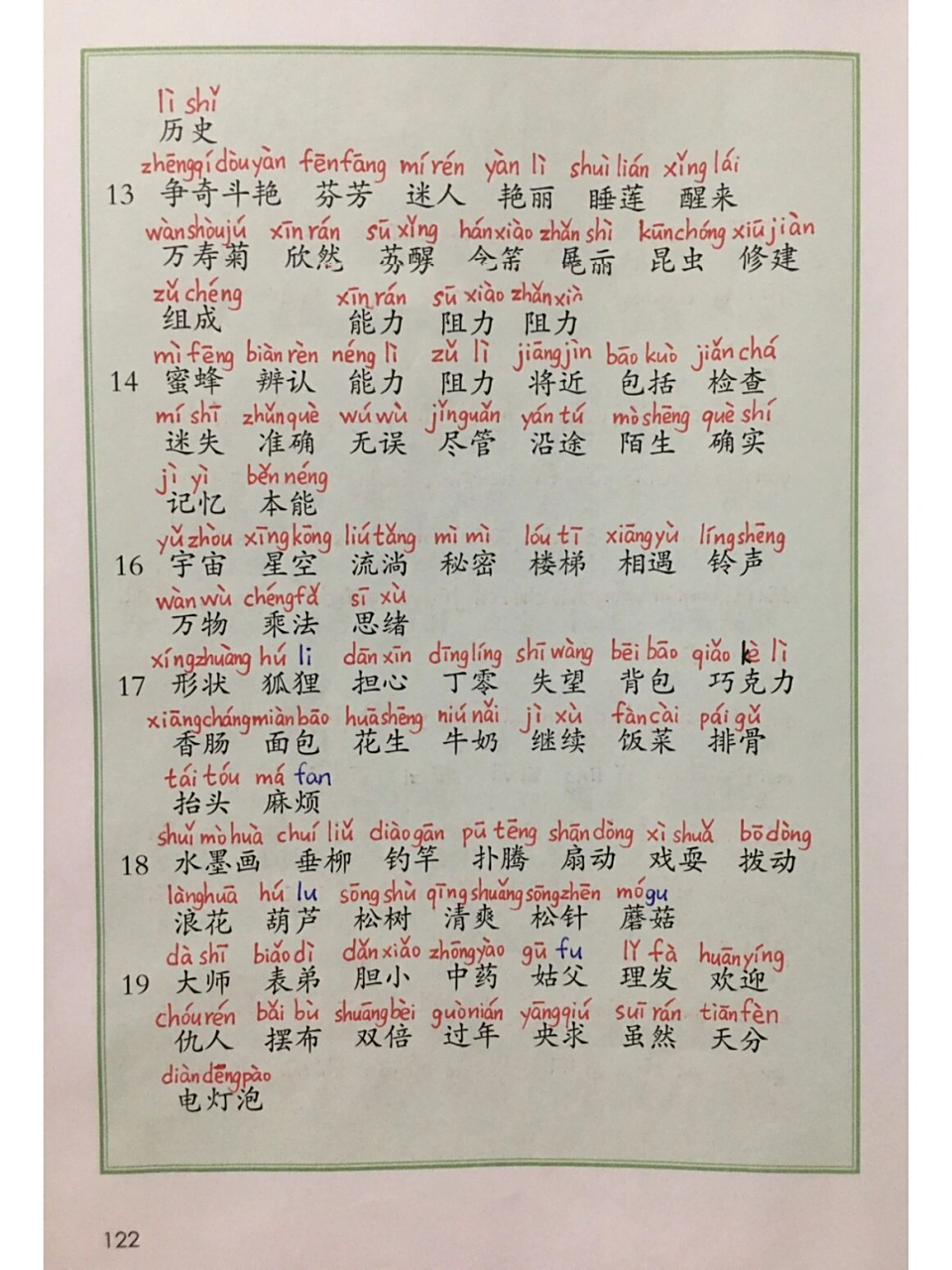 三年级语文下册词语表(标拼音版) 三年级语文下册词语表(标拼音版)