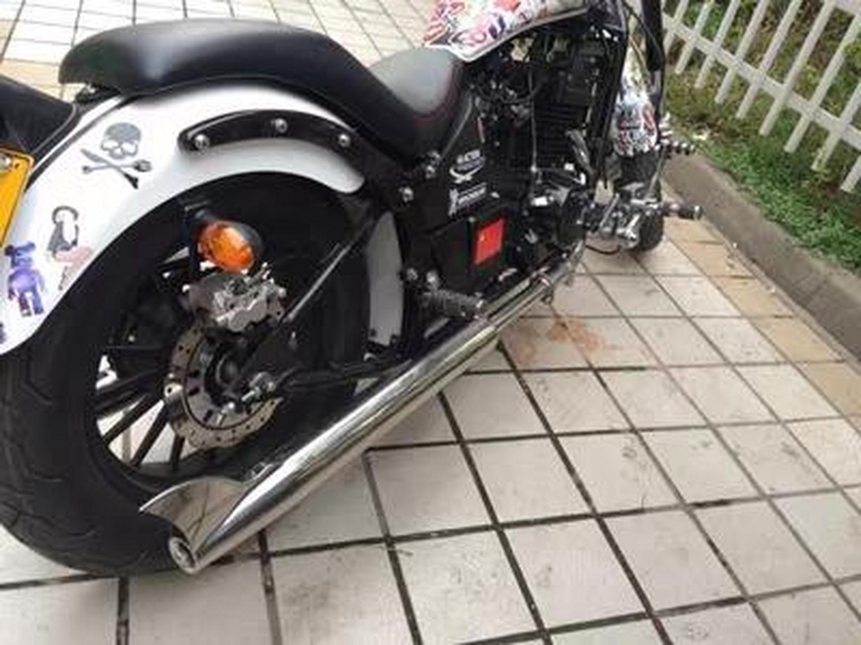 大地鹰王350改装排气管,直排