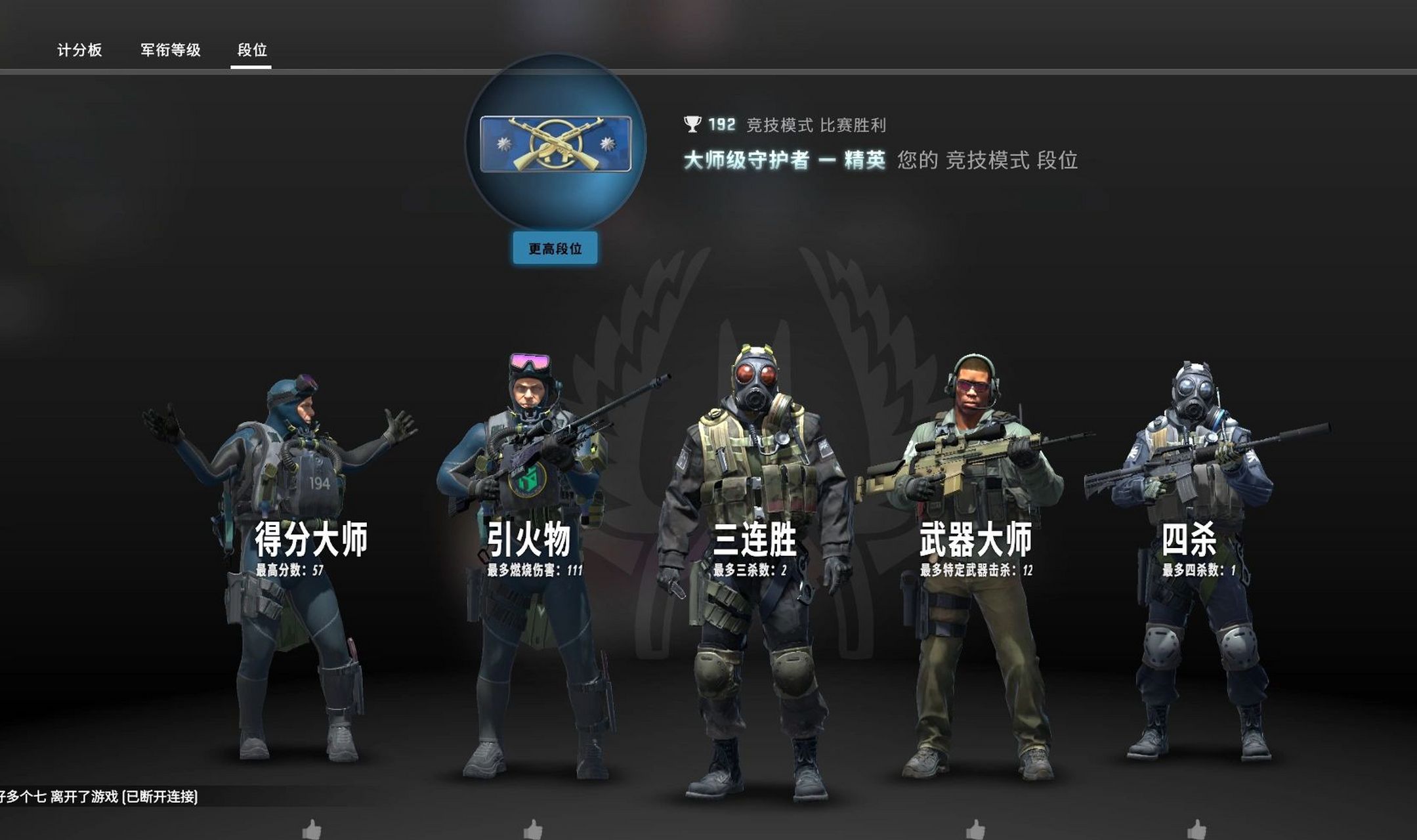csgo官匹段位机制更新啦～ 原来黄金三来着 然后段位也过期了 赢一把
