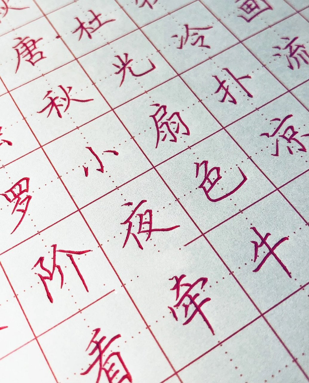 今日七夕 手写硬笔楷书 唐代杜牧的《秋夕》 银烛秋光冷画屏, 轻罗小