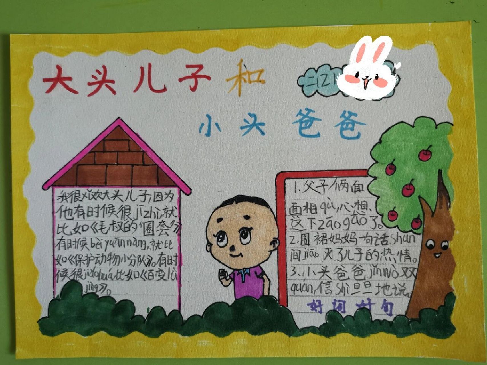 阅读手抄报《大头儿子和小头爸爸》