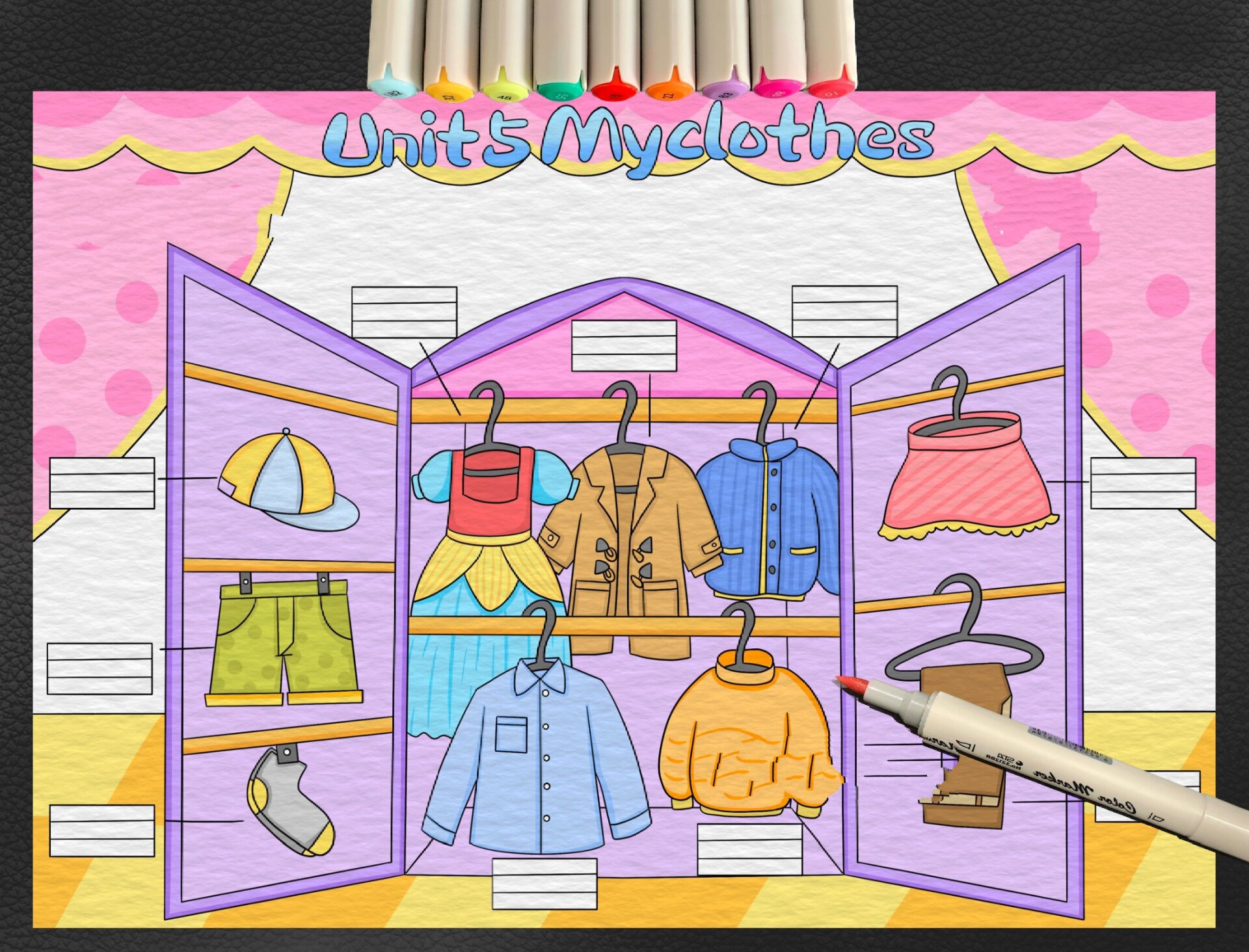 四年级下册英语小报unit 5 my clothe