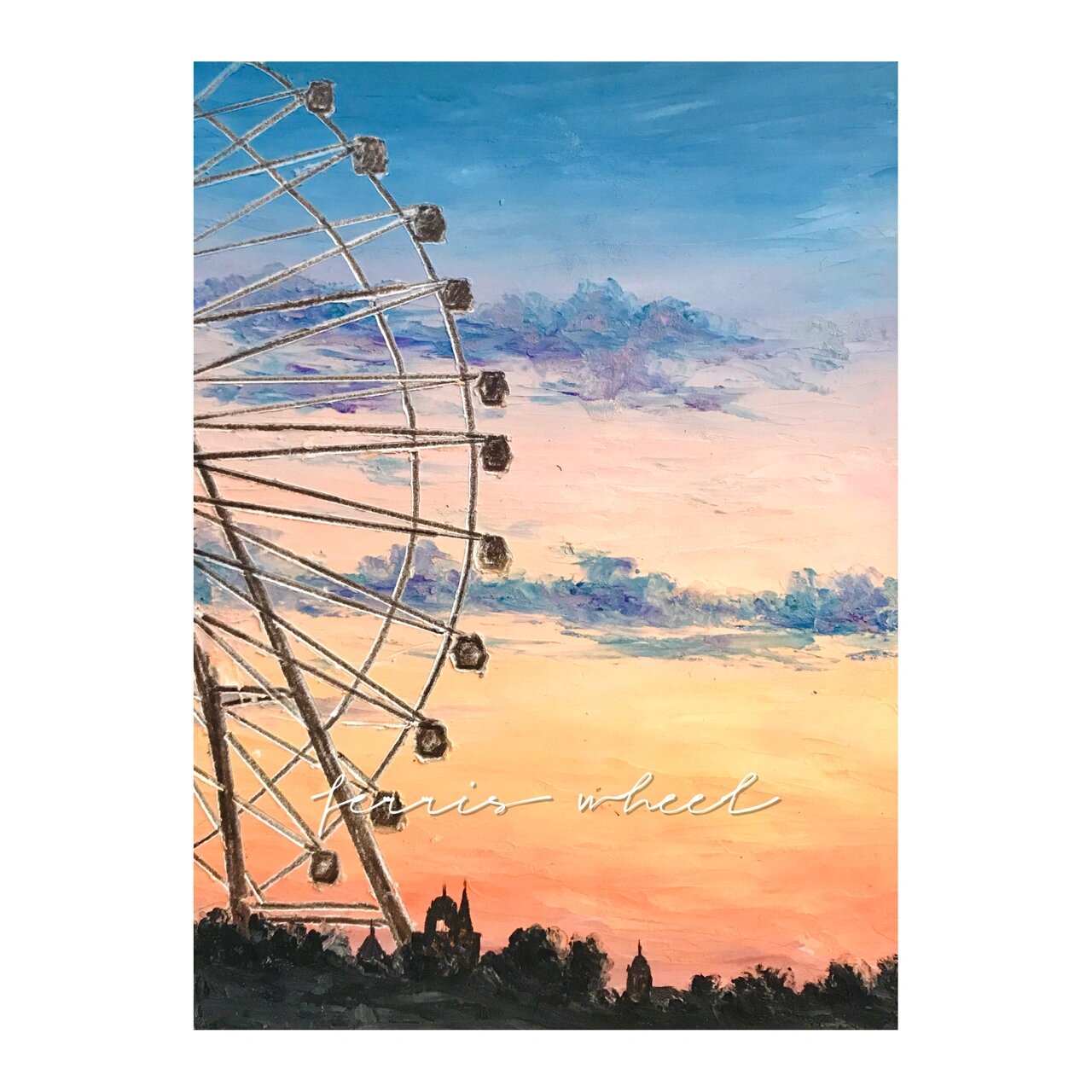油画棒|邂逅摩天轮🎡,附步骤 🎡🎡 生活是永不打烊的摩天轮