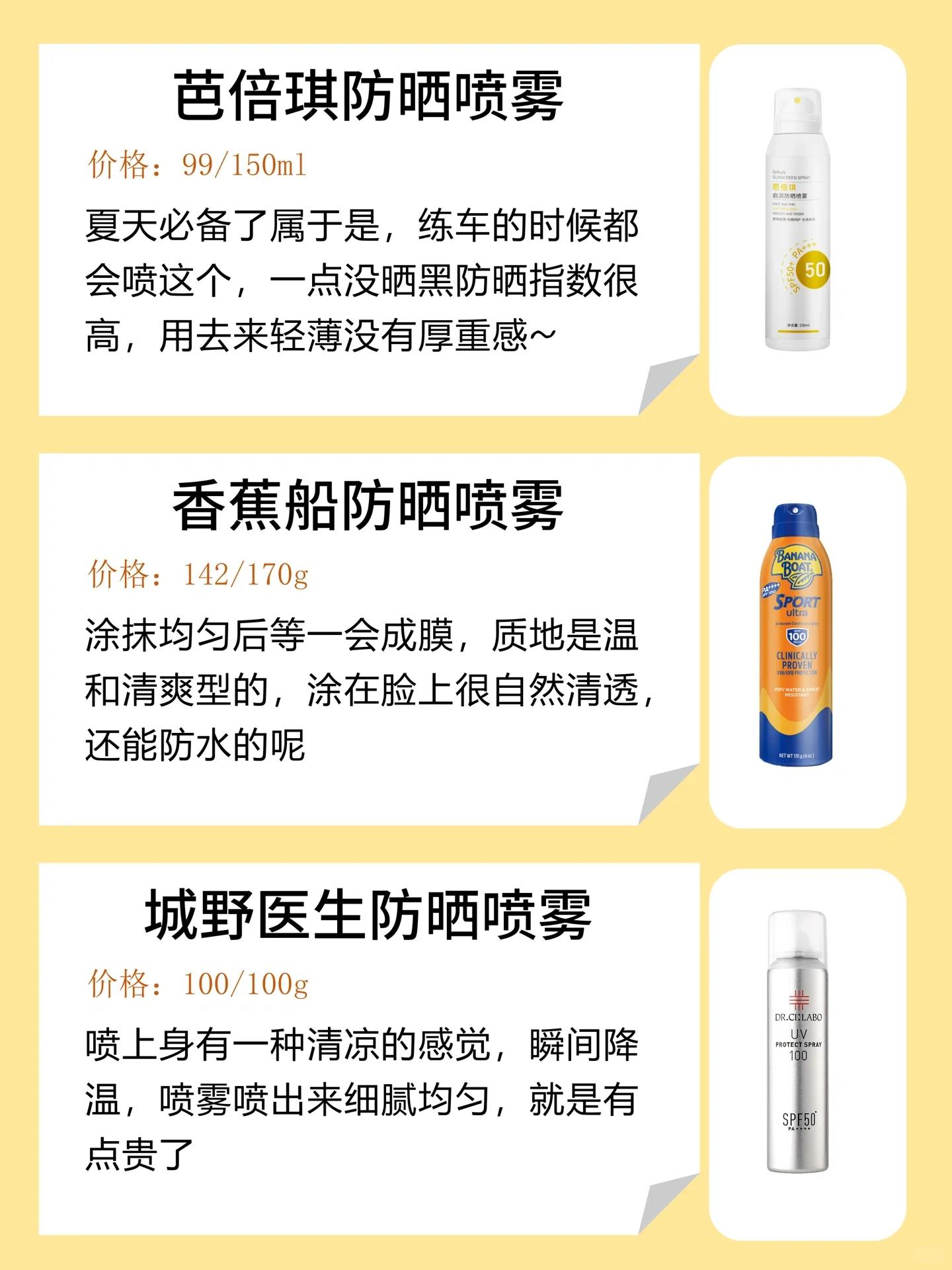 夏天别错过,好用的防晒喷雾都在这了!