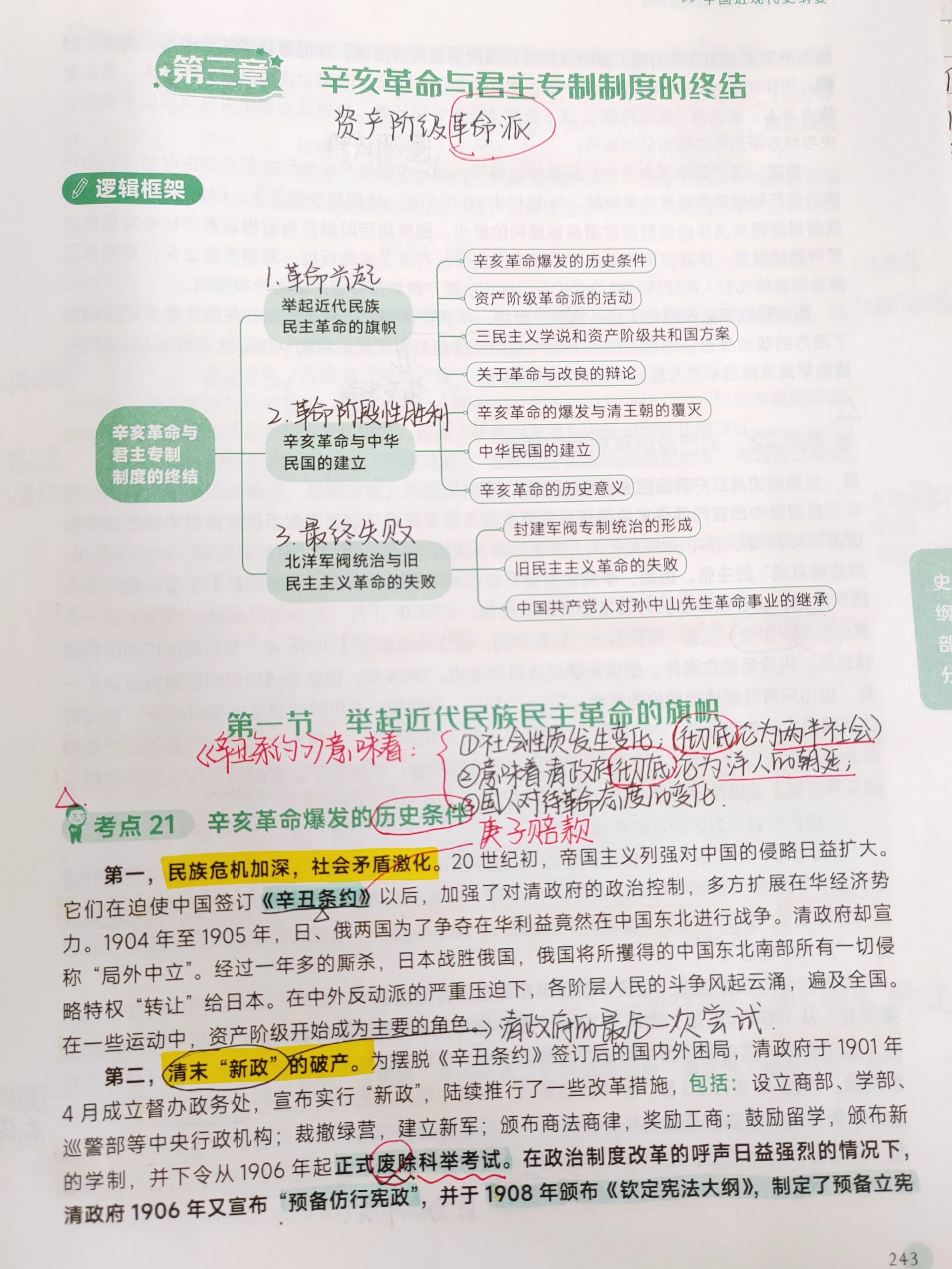 强化班笔记|史纲 第三章 8715史纲部分 78旧民主主义革命时期