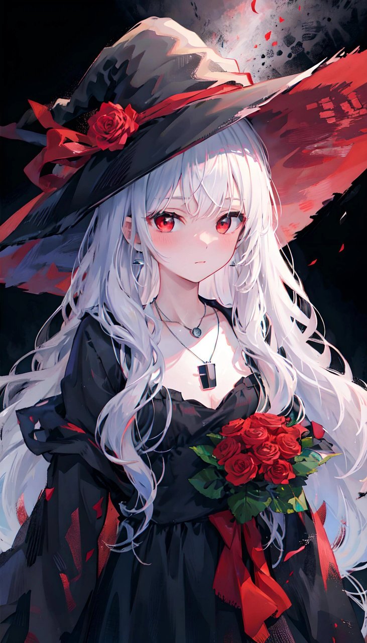 动漫女巫头像壁纸插画素材女生头像壁纸插画