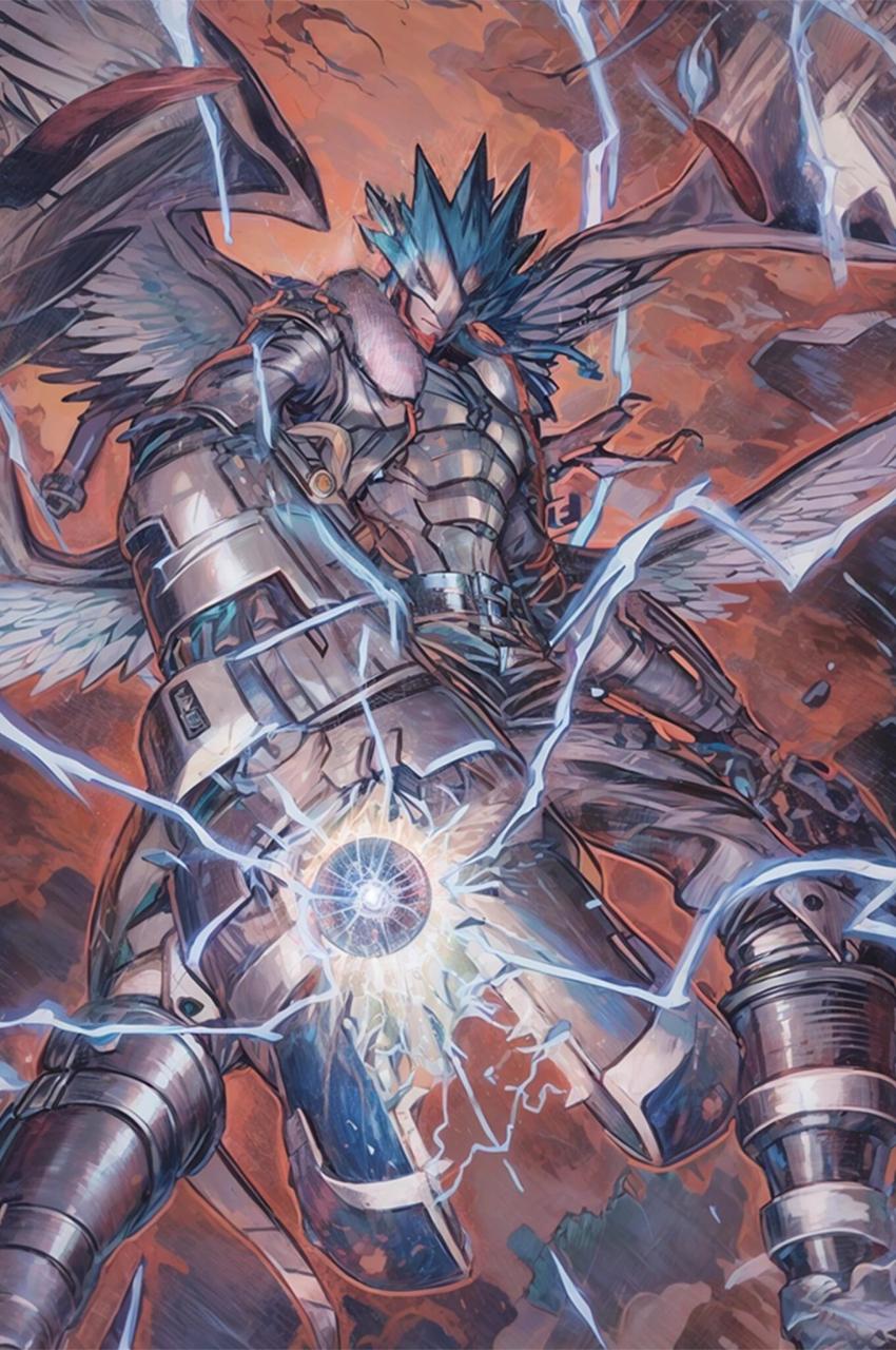 别西卜兽(堕天地狱兽) 拥有统治众多恶魔型数码兽的能力,却坚持自己