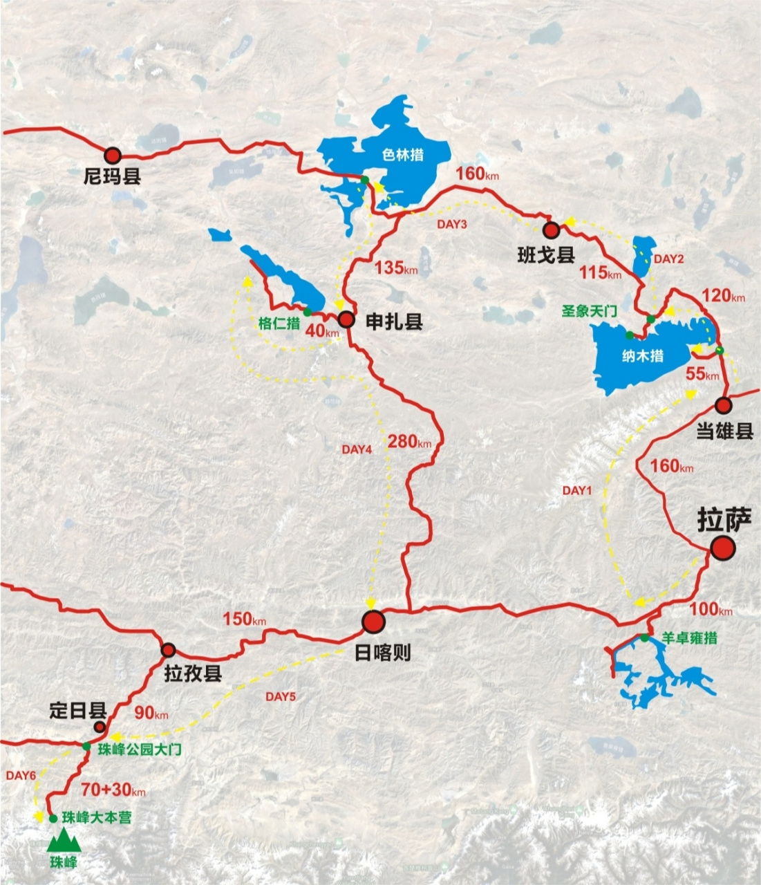 新藏公路线路图图片