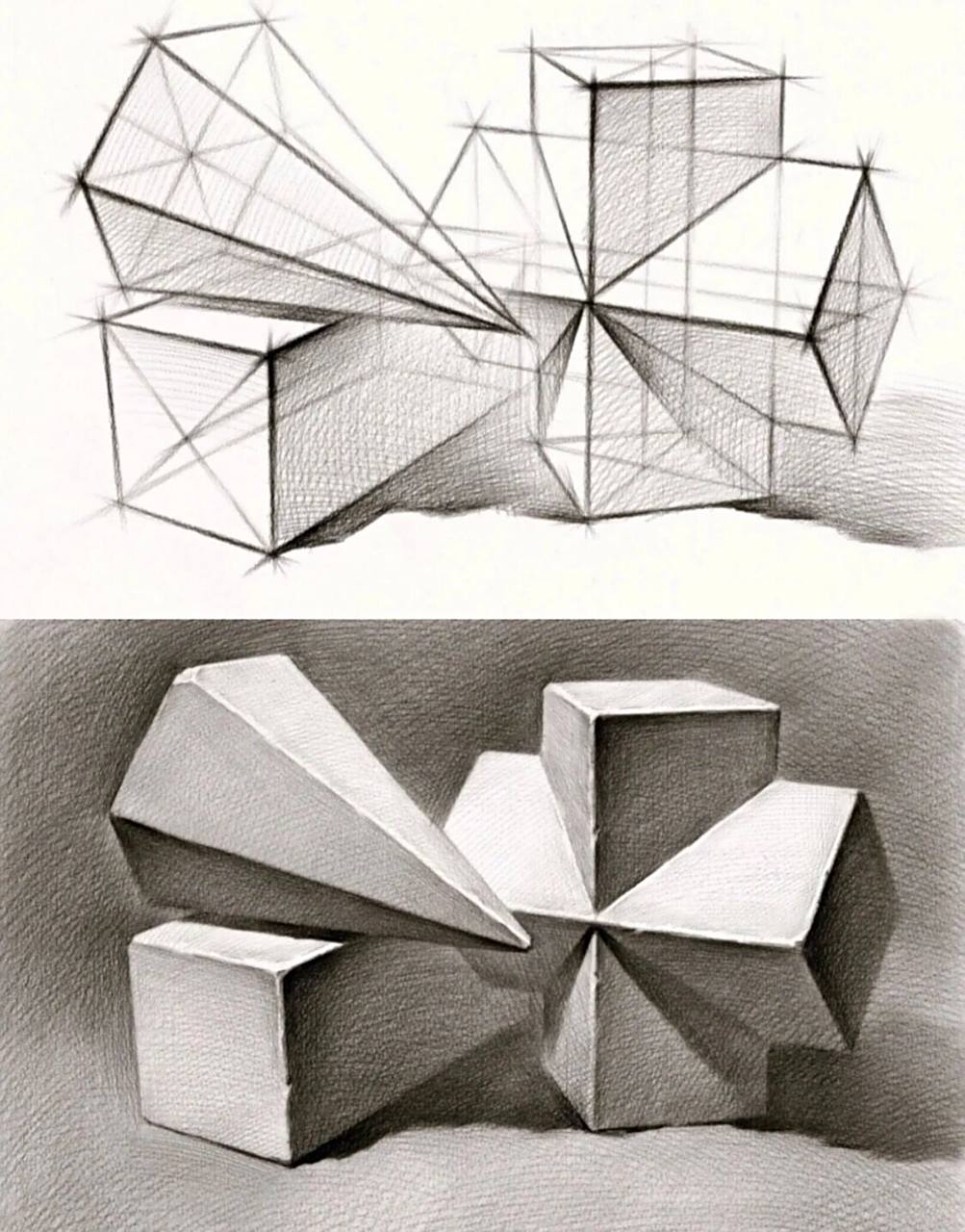 素描石膏几何体顺序图片