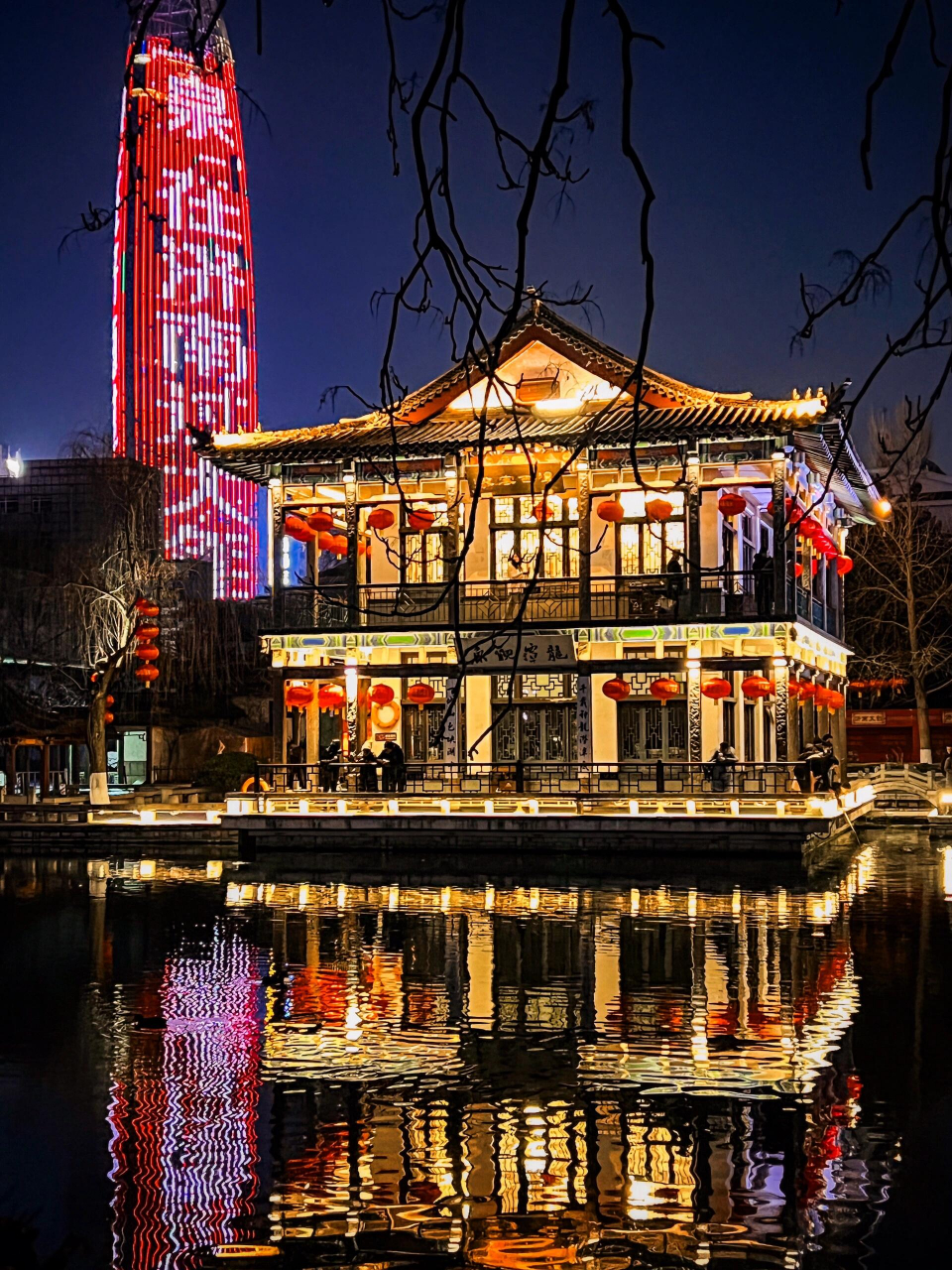 济南的夜景图片