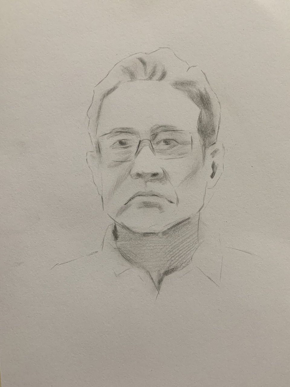 素描钟南山爷爷 希望疫情快点过去吧