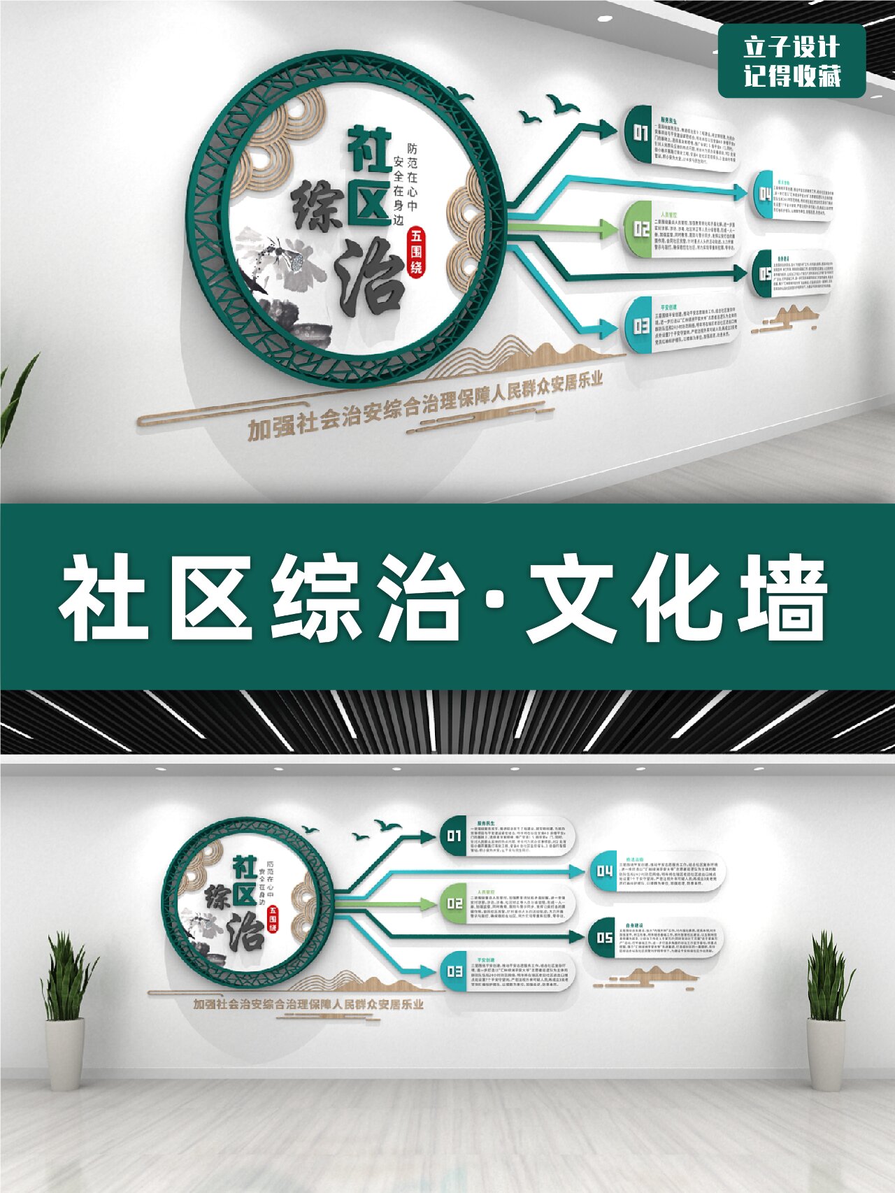 社区综治文化墙 | 安全在心中,防范在身边 加强社会治安综合治理,保障