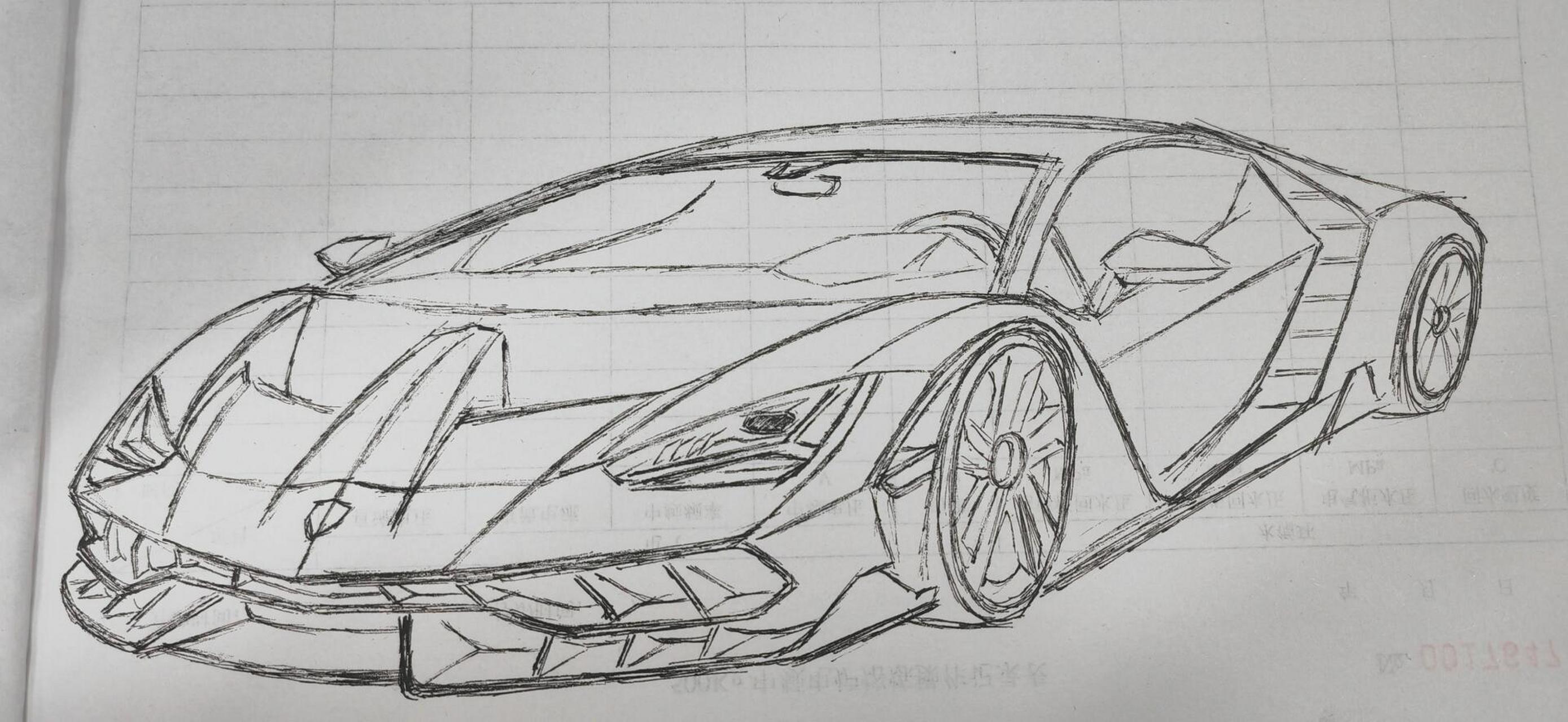 今日摸鱼主题—兰博基尼 业余爱好,工作闲暇随手瞎画