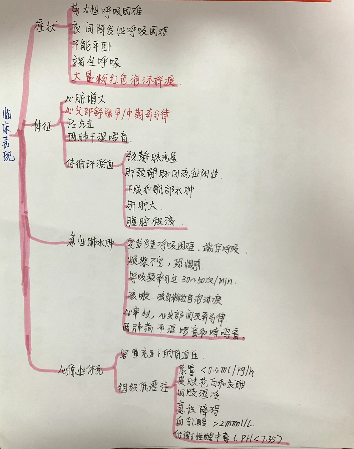 心衰的思维导图