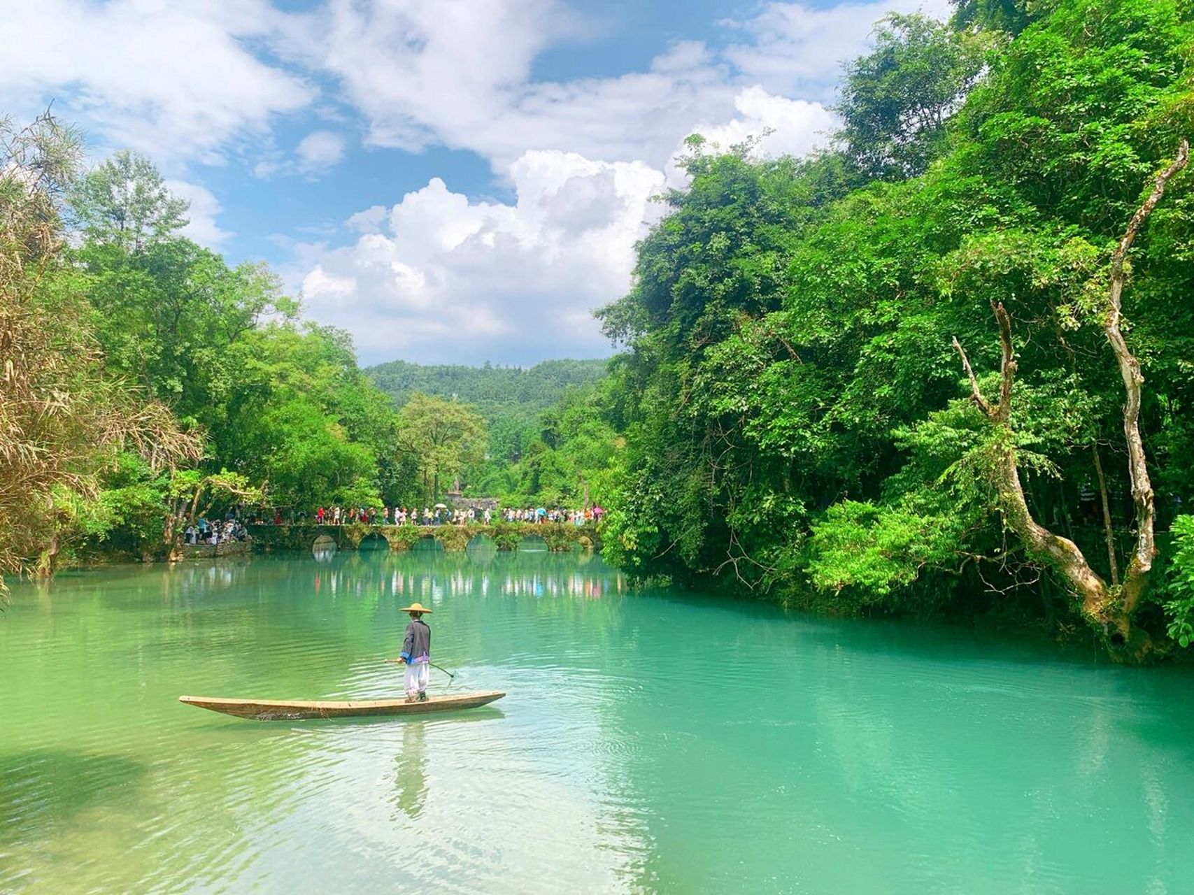 贵州小七孔景区手绘地图|游玩更方便 97西门进东门出游览顺序: 第1